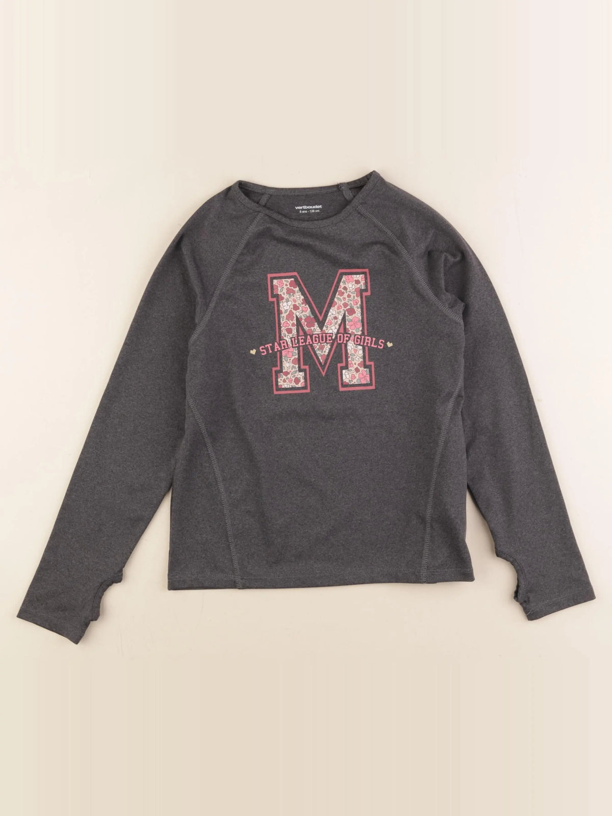 Vertbaudet - sous-pull technique gris - 8 ans