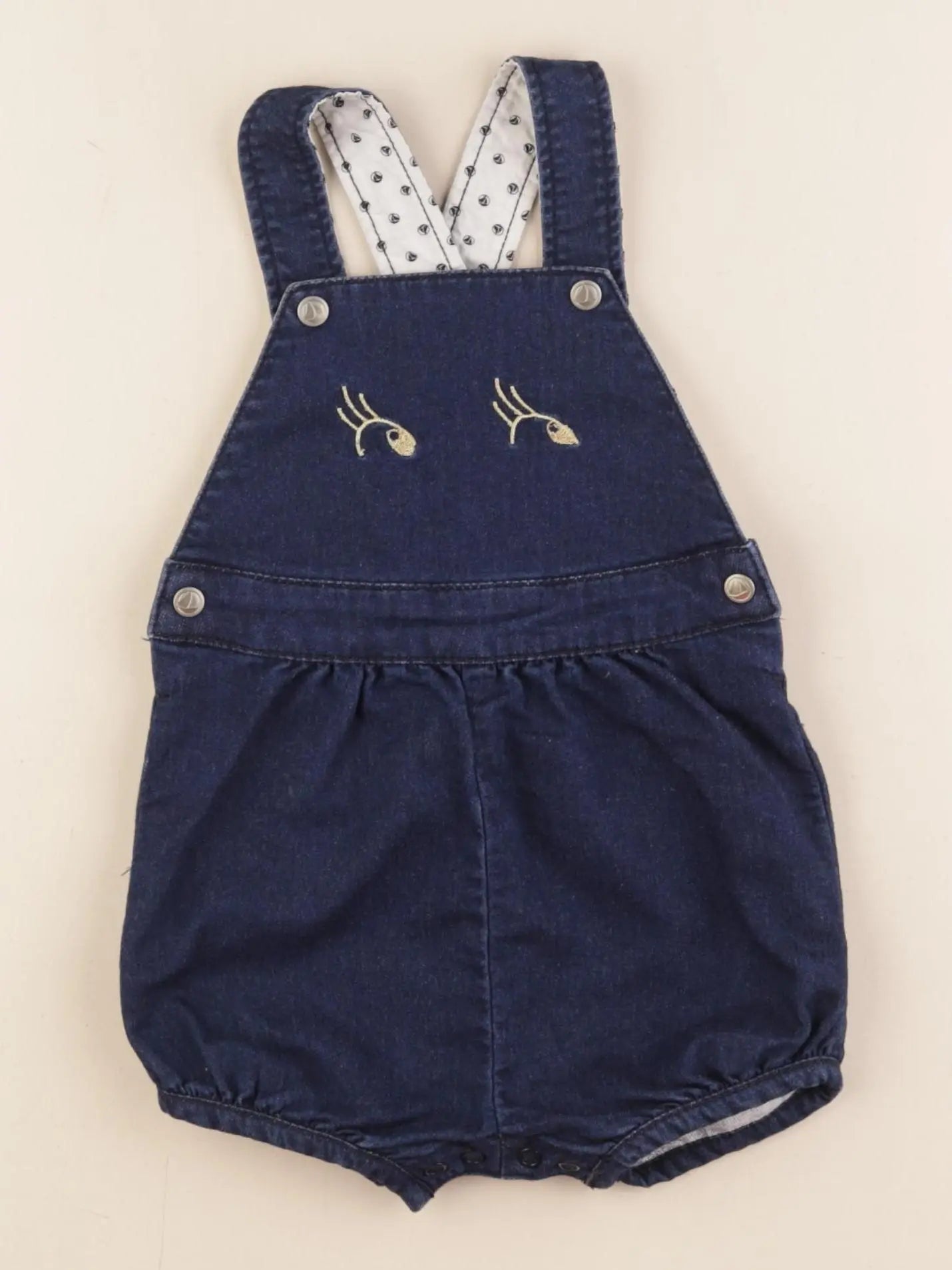 Petit Bateau - salopette bleu - 12 mois