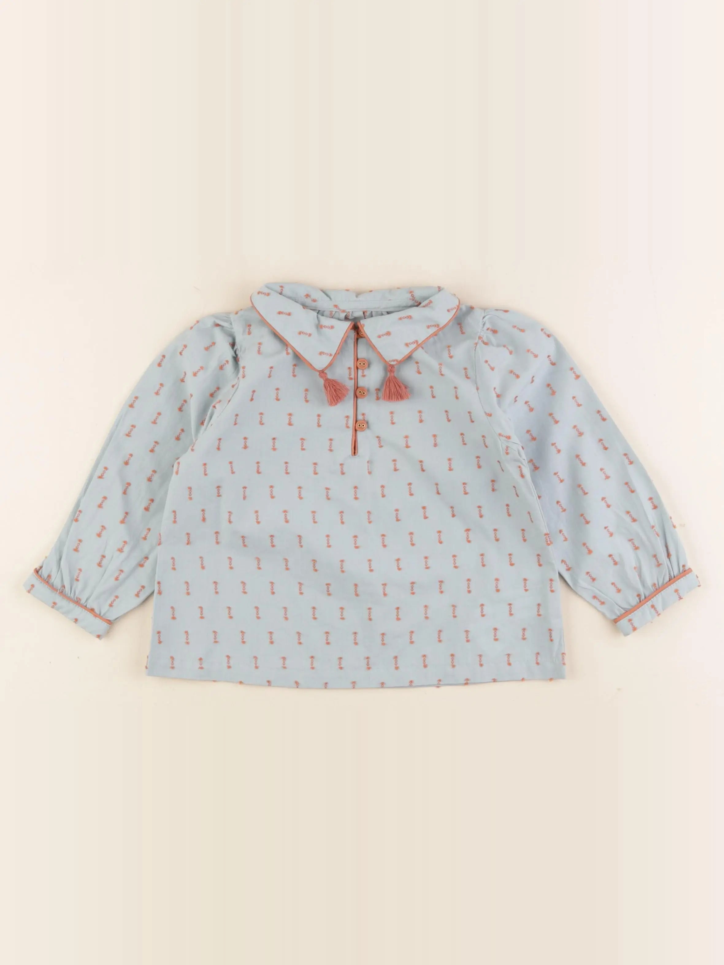 Gingersnaps - blouse bleu - 12 mois