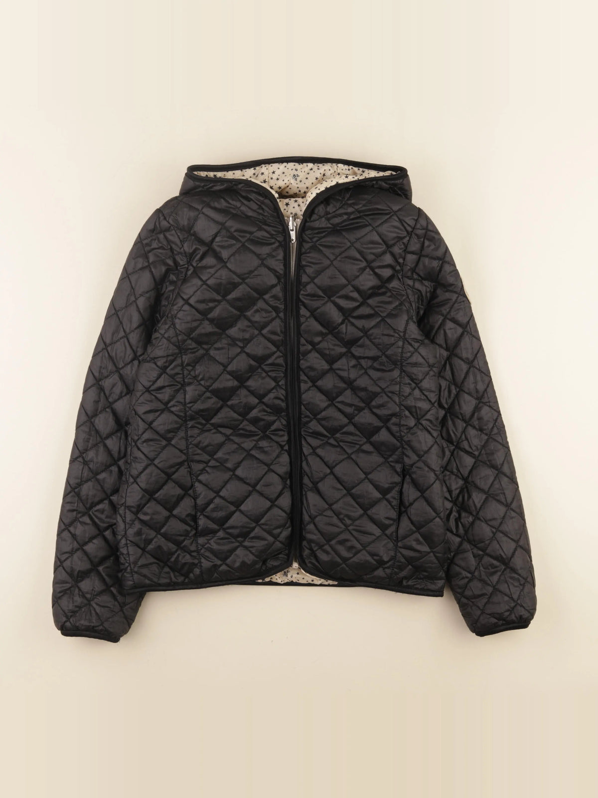 IKKS - doudoune réversible noir, beige - 12 ans