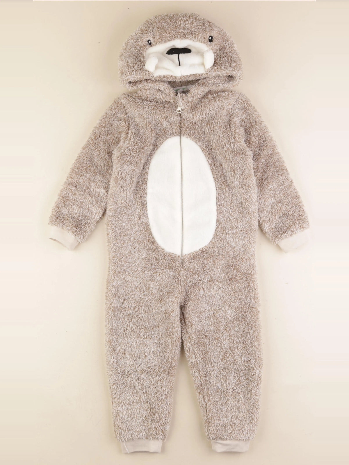 Vertbaudet - sur-pyjama beige, blanc - 5 ans