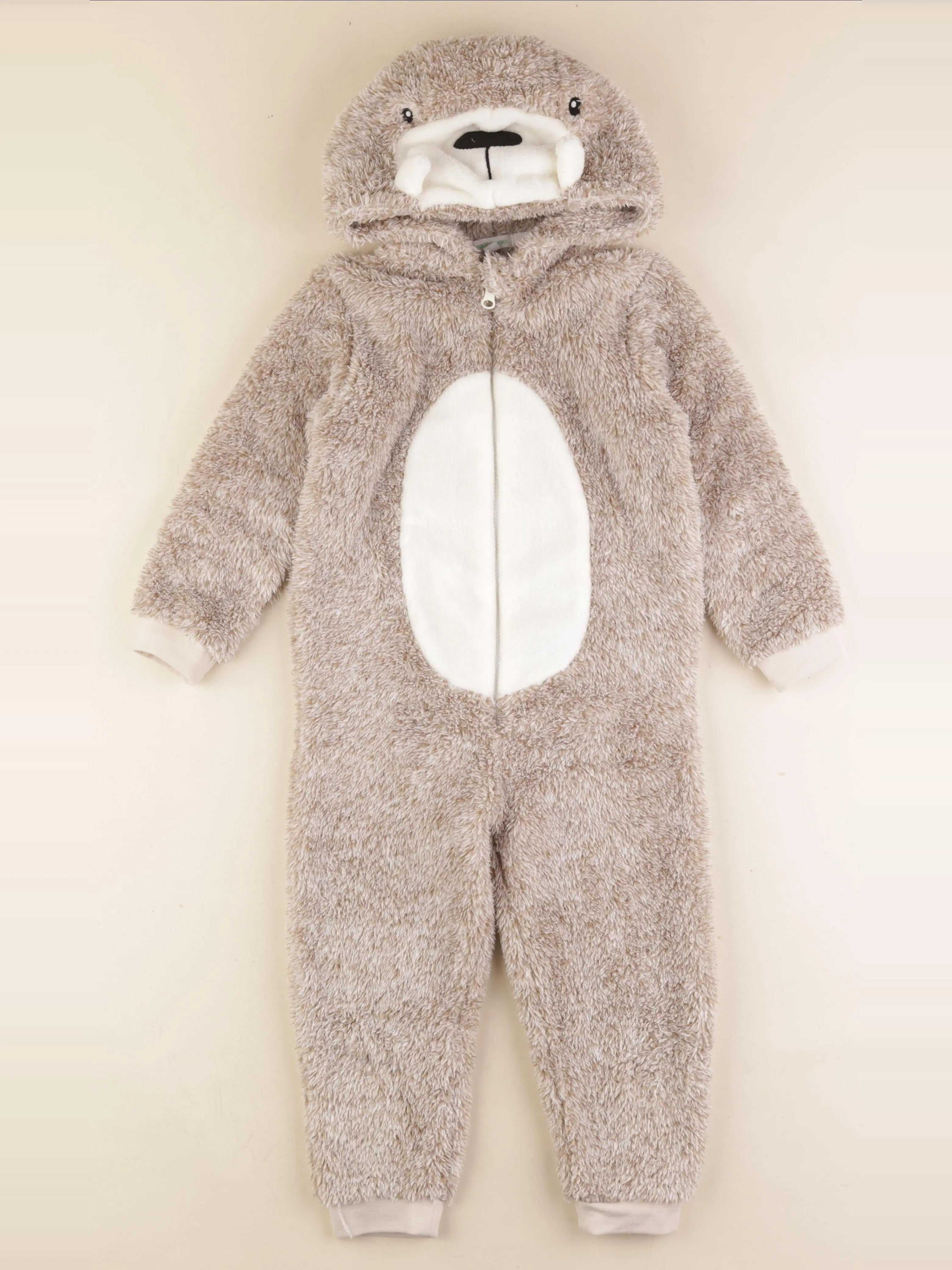 Vertbaudet - sur-pyjama beige, blanc - 5 ans