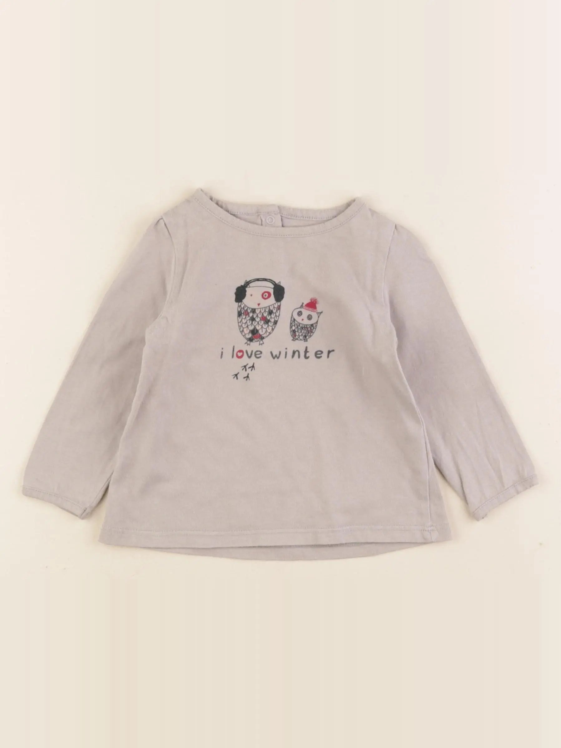 Boutchou - tee-shirt gris - 12 mois