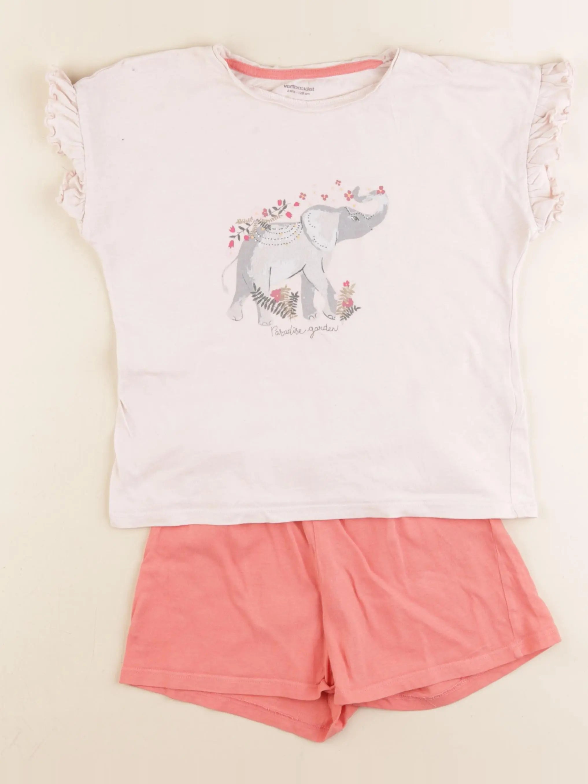 Vertbaudet - pyjama coton rose - 8 ans