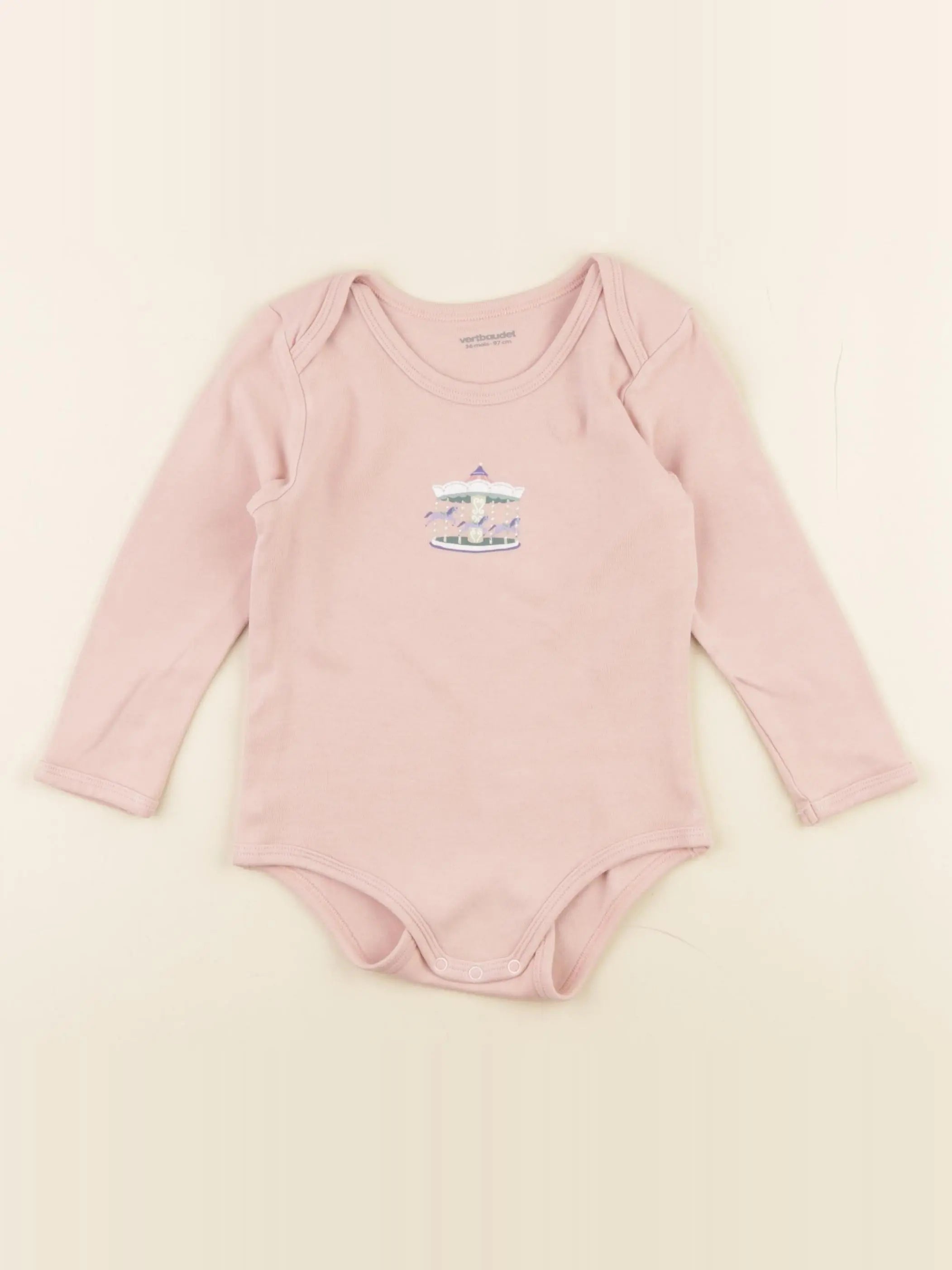 Vertbaudet - body rose - 36 mois