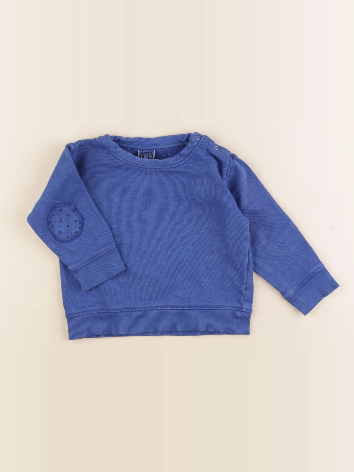 Bonton - sweat bleu - 12 mois