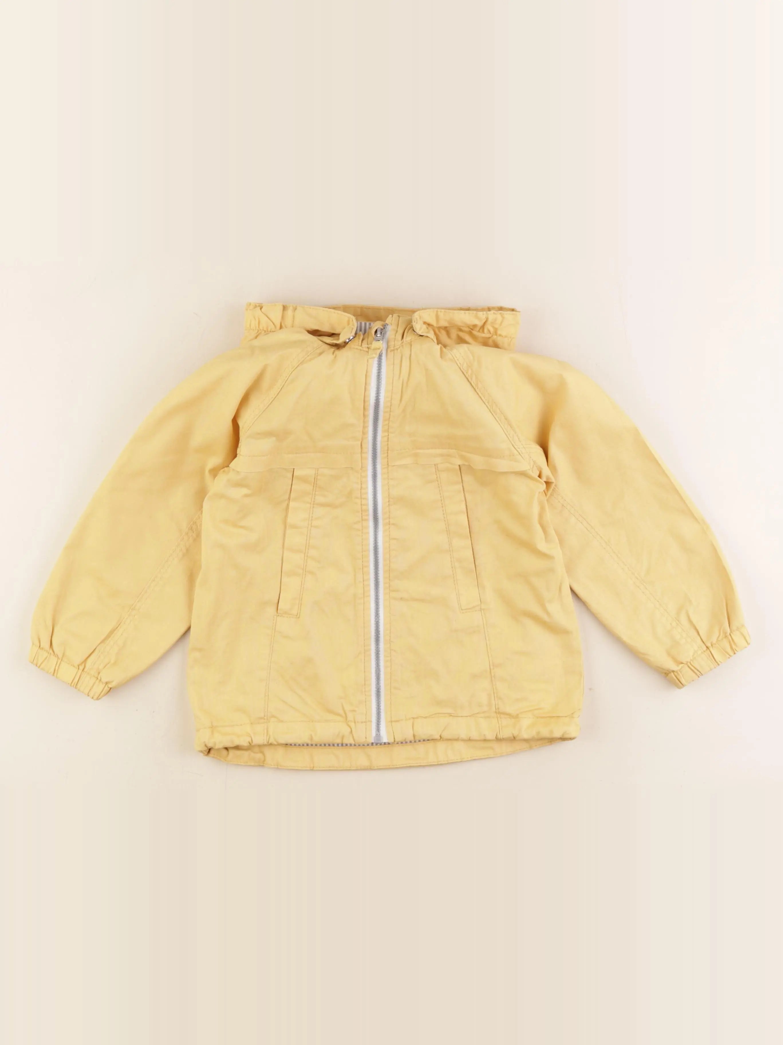 H&M - manteau jaune - 2/3 ans
