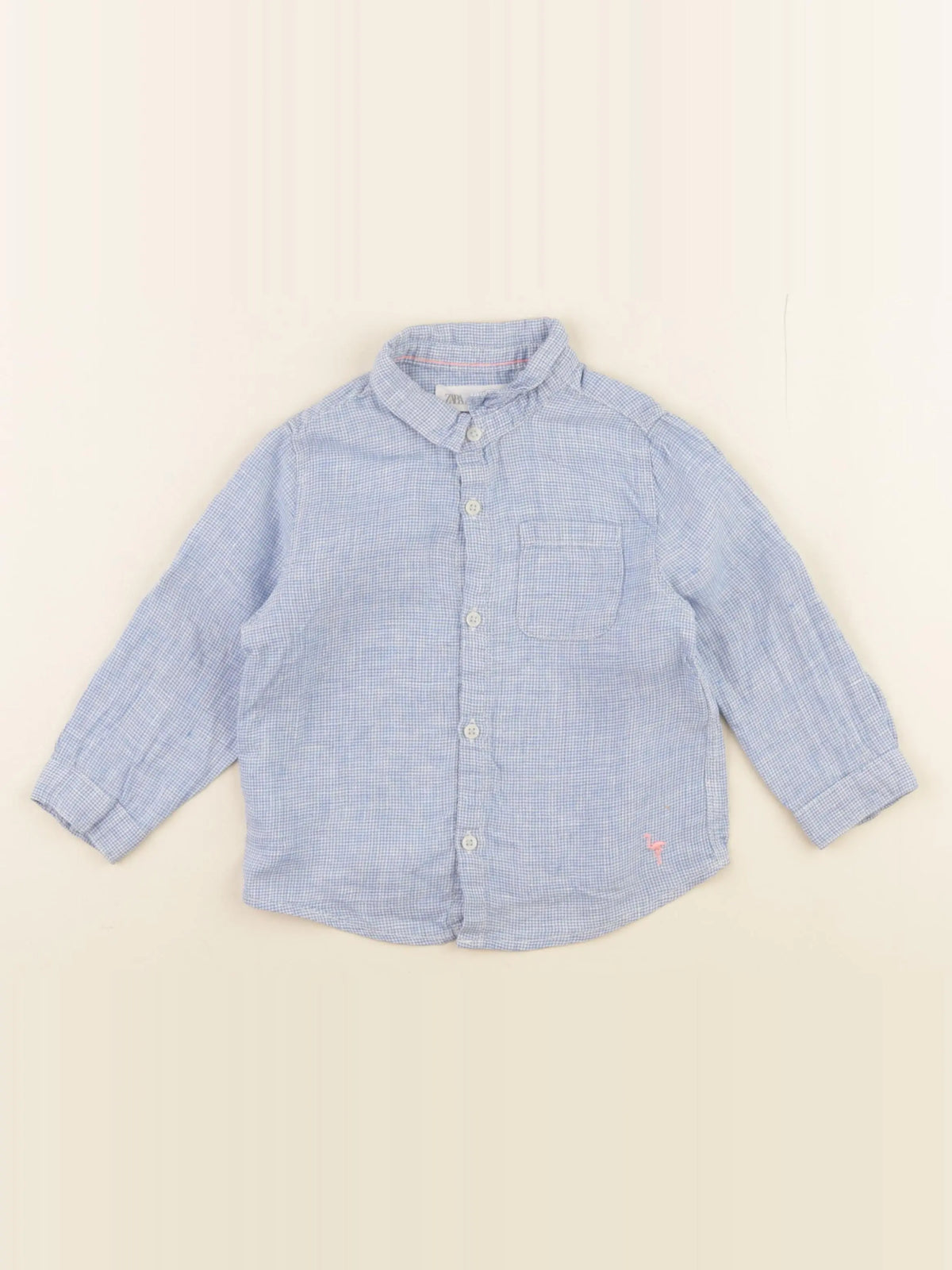Zara - chemise bleu, blanc - 9/12 mois