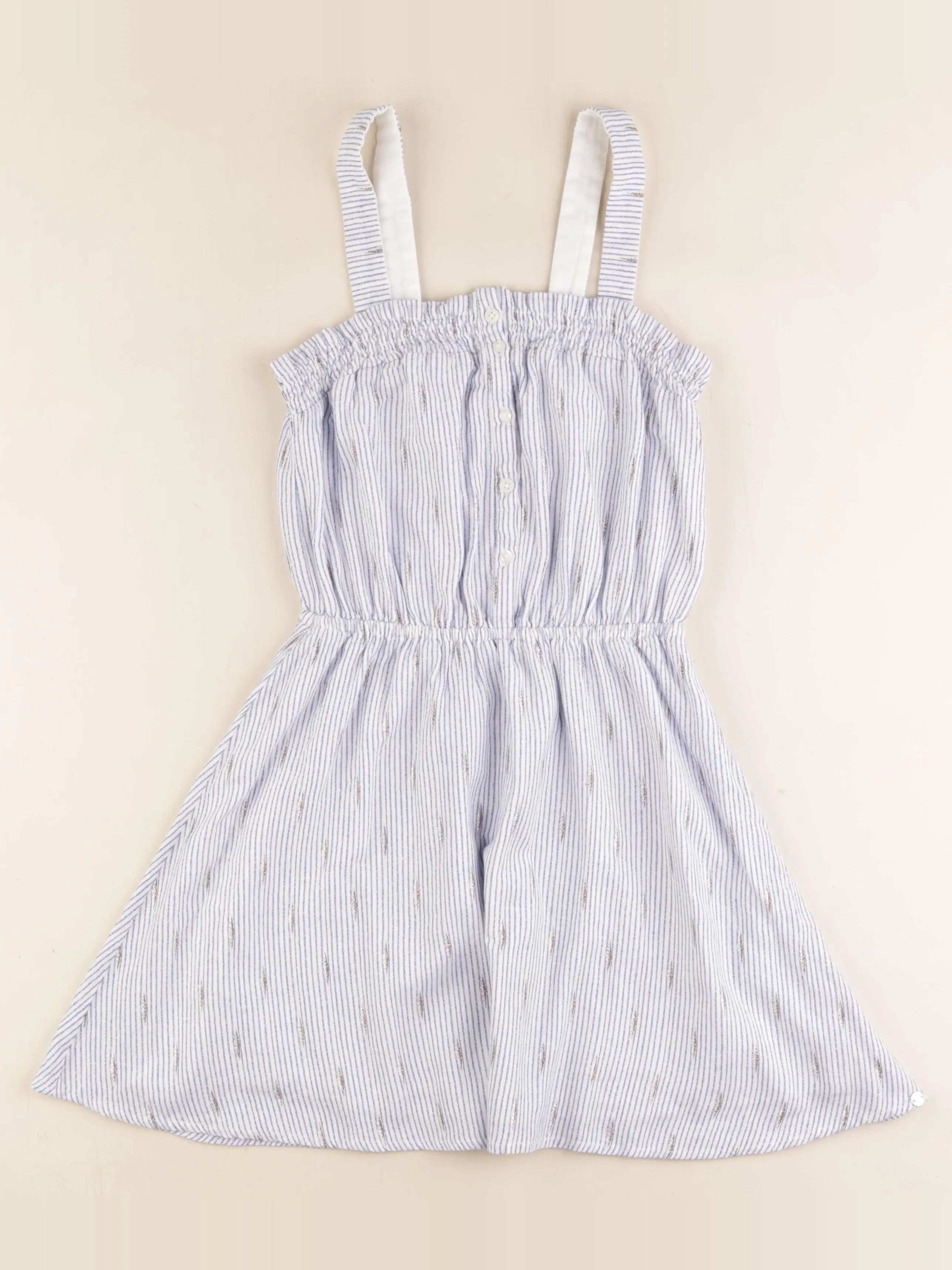 IKKS - robe bleu, blanc, bronze - 10 ans