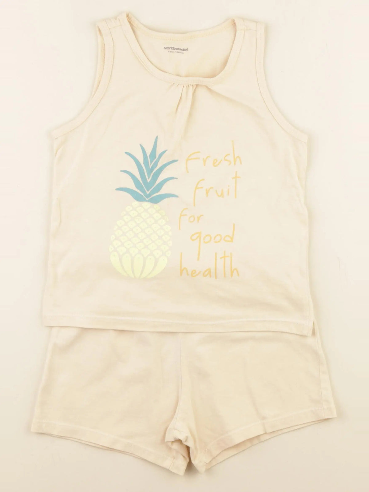 Vertbaudet - pyjama coton orange - 5 ans