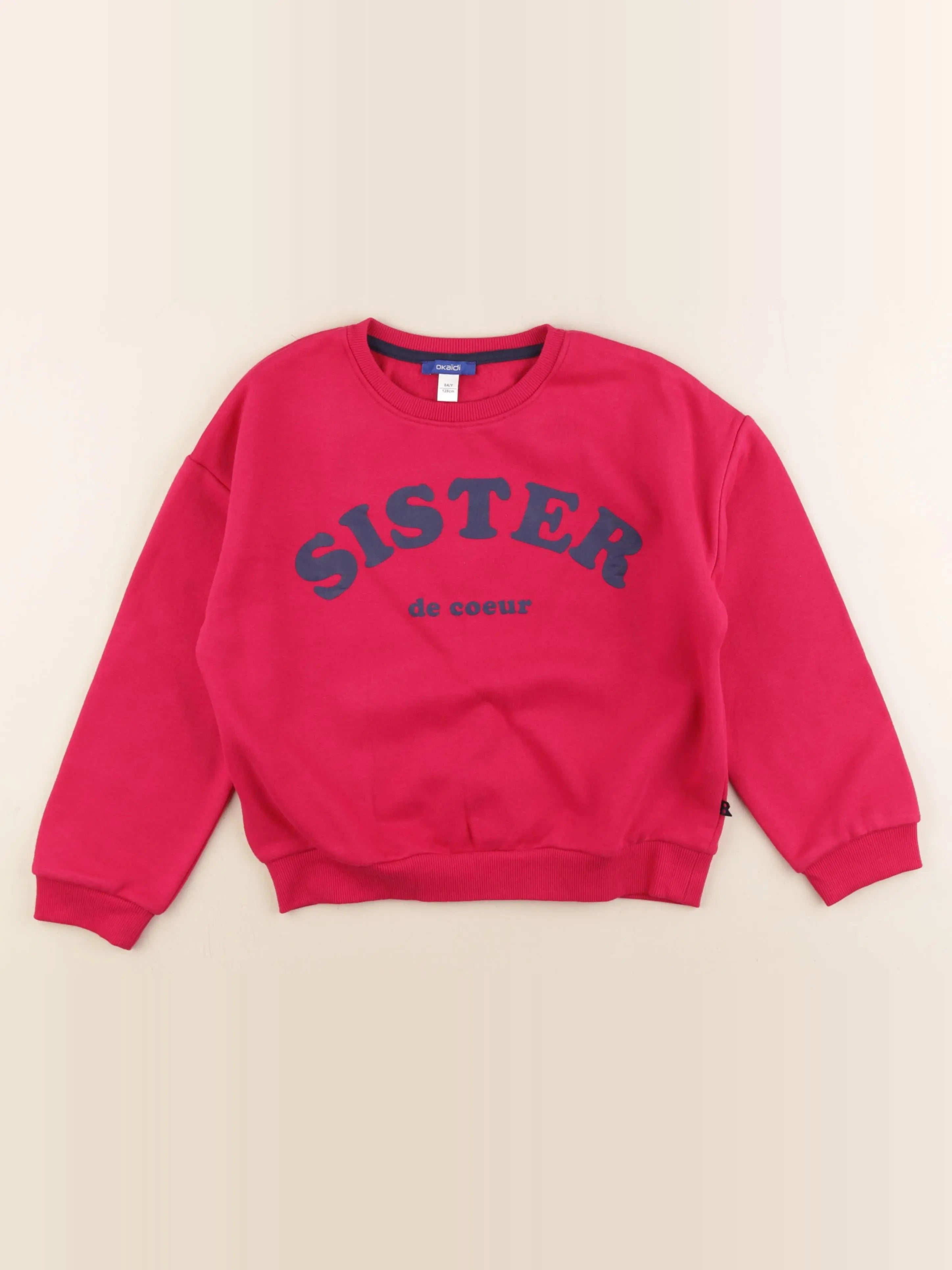 Okaidi - sweat rose - 8 ans