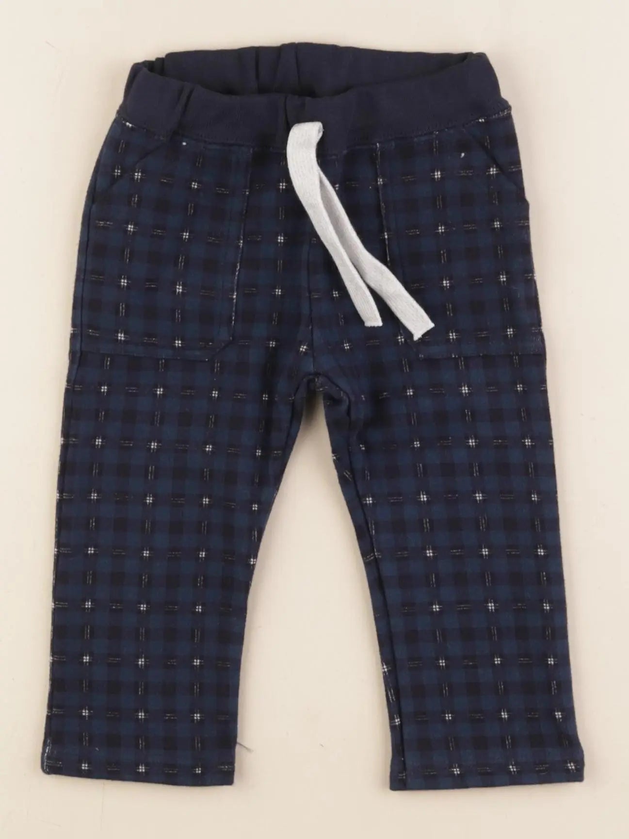 Petit Bateau - pantalon bleu - 12 mois