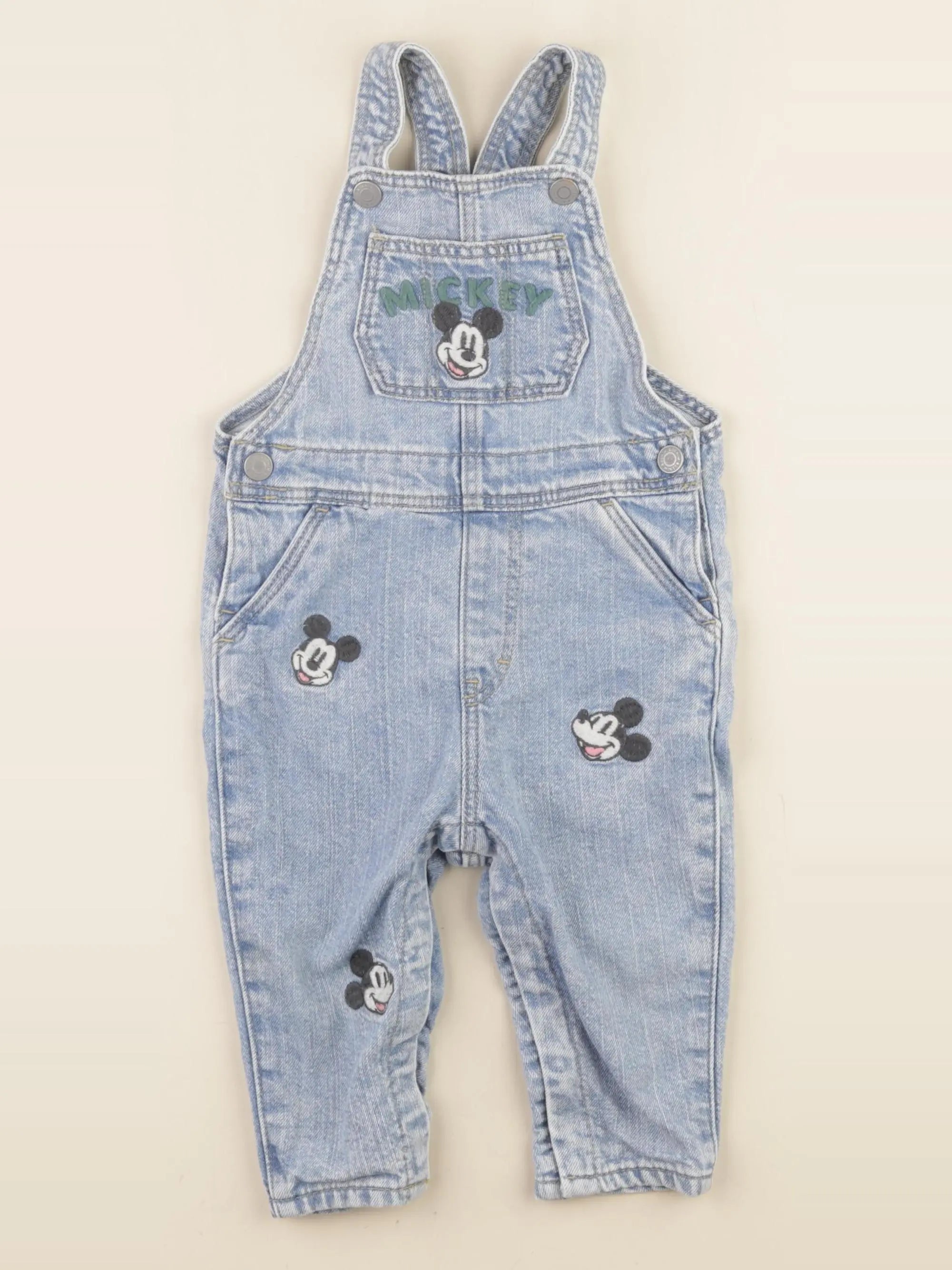 H&M - salopette bleu - 9/12 mois