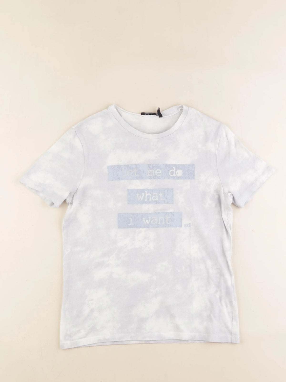 IKKS - tee-shirt blanc, bleu - 10 ans