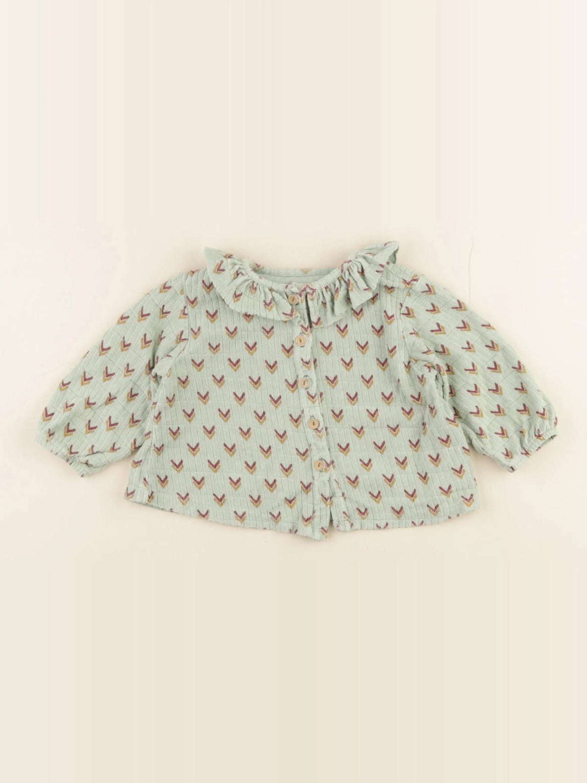 Piupiuchick - blouse vert - 12 mois