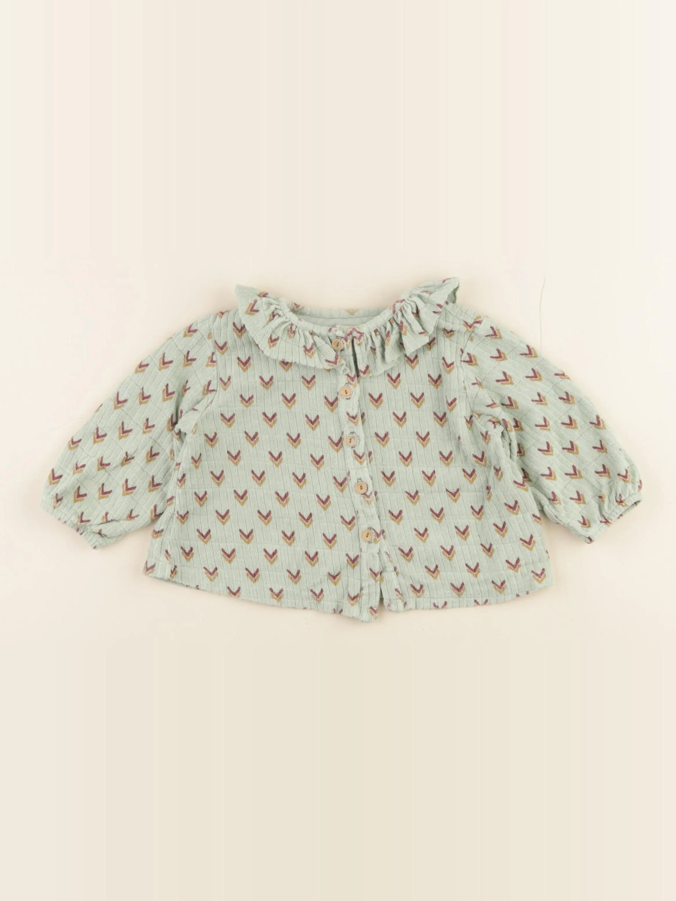 Piupiuchick - blouse vert - 12 mois