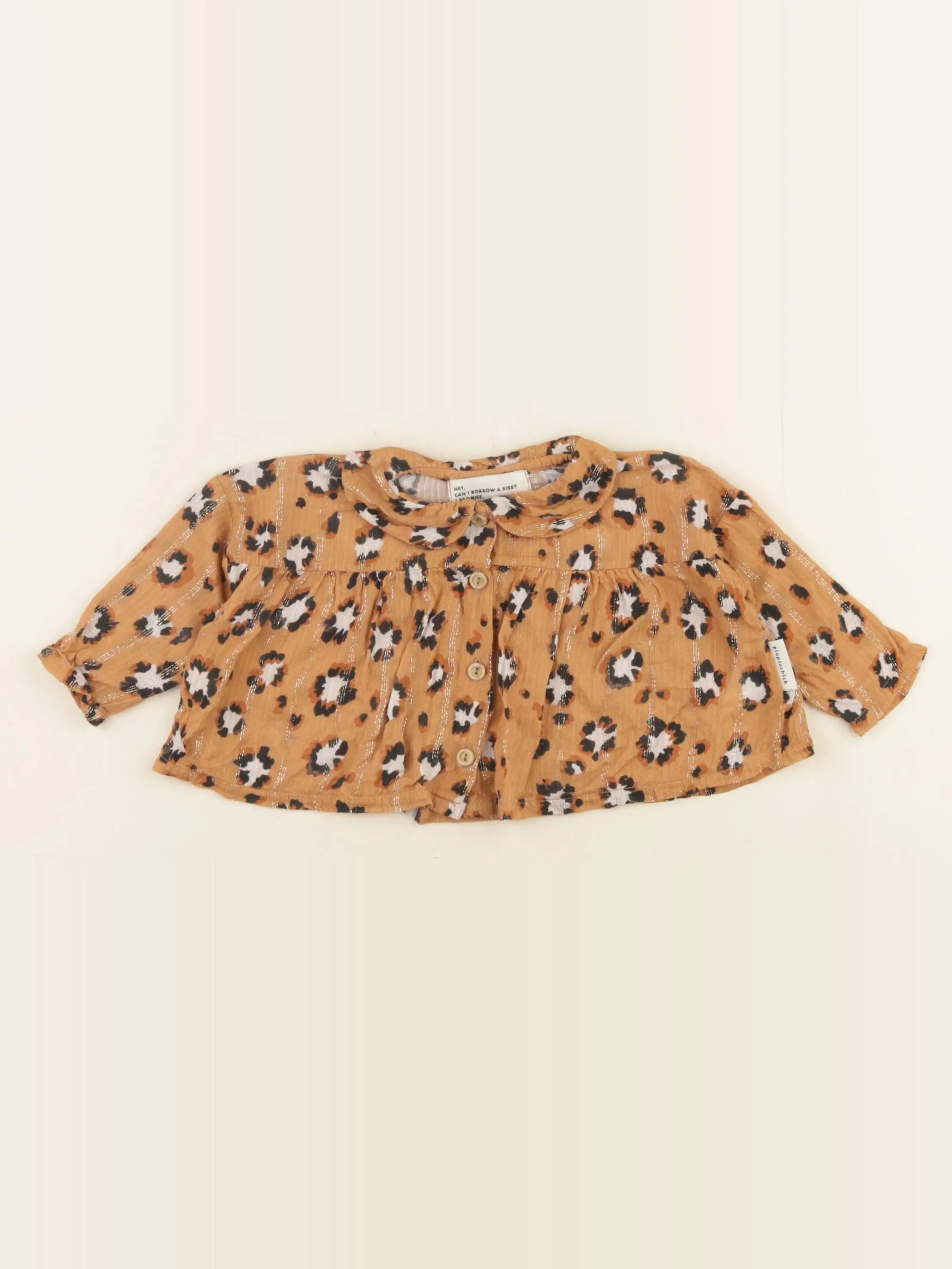 Piupiuchick - blouse marron - 3 mois
