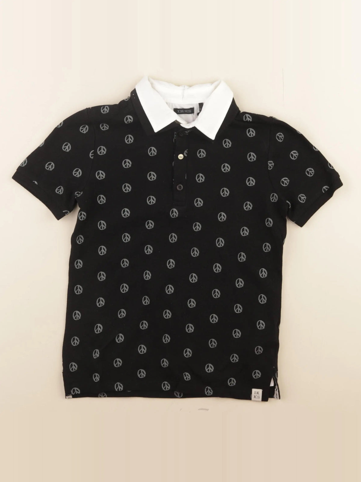 IKKS - polo noir - 8 ans