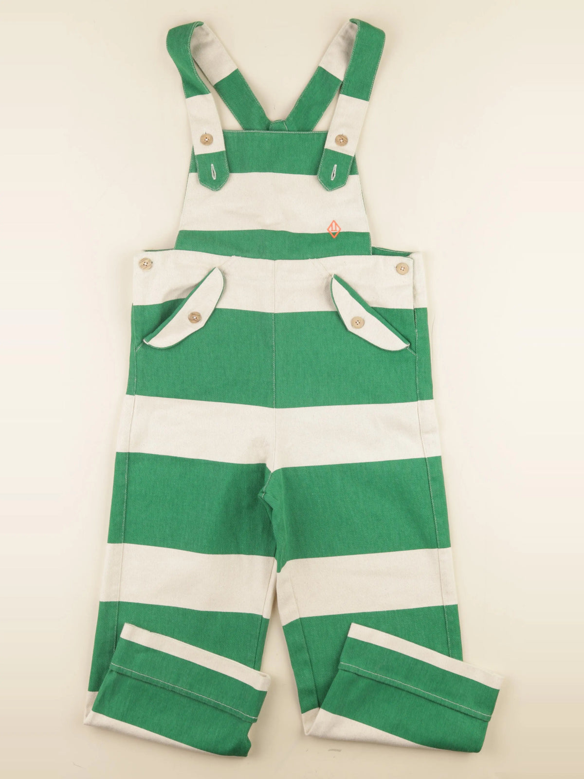 The animals observatory - salopette beige, vert - 10 ans