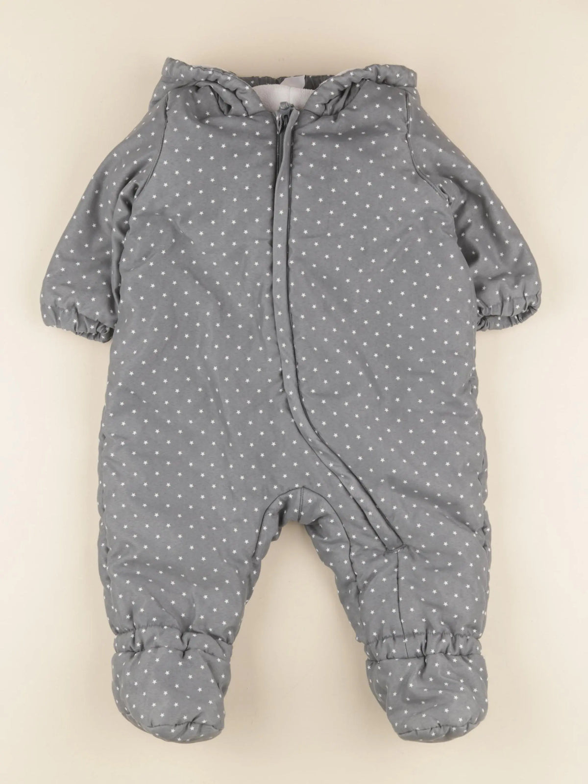 Petit Bateau - combi-pilote gris - 12 mois