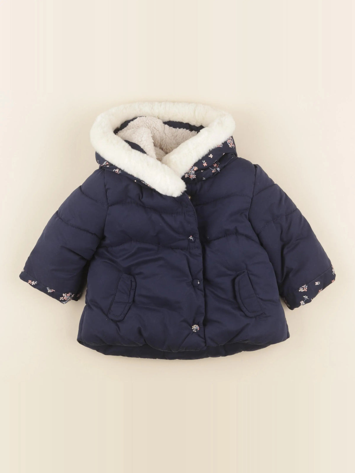 Tape à l'oeil - doudoune bleu - 6 mois