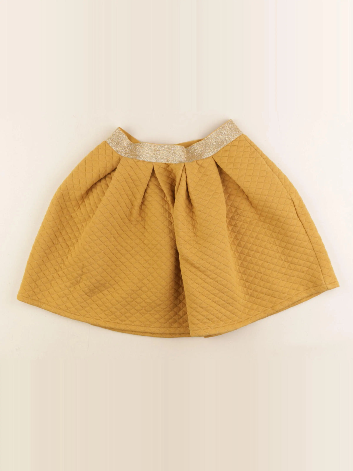 Vertbaudet - jupe jaune, or - 10 ans