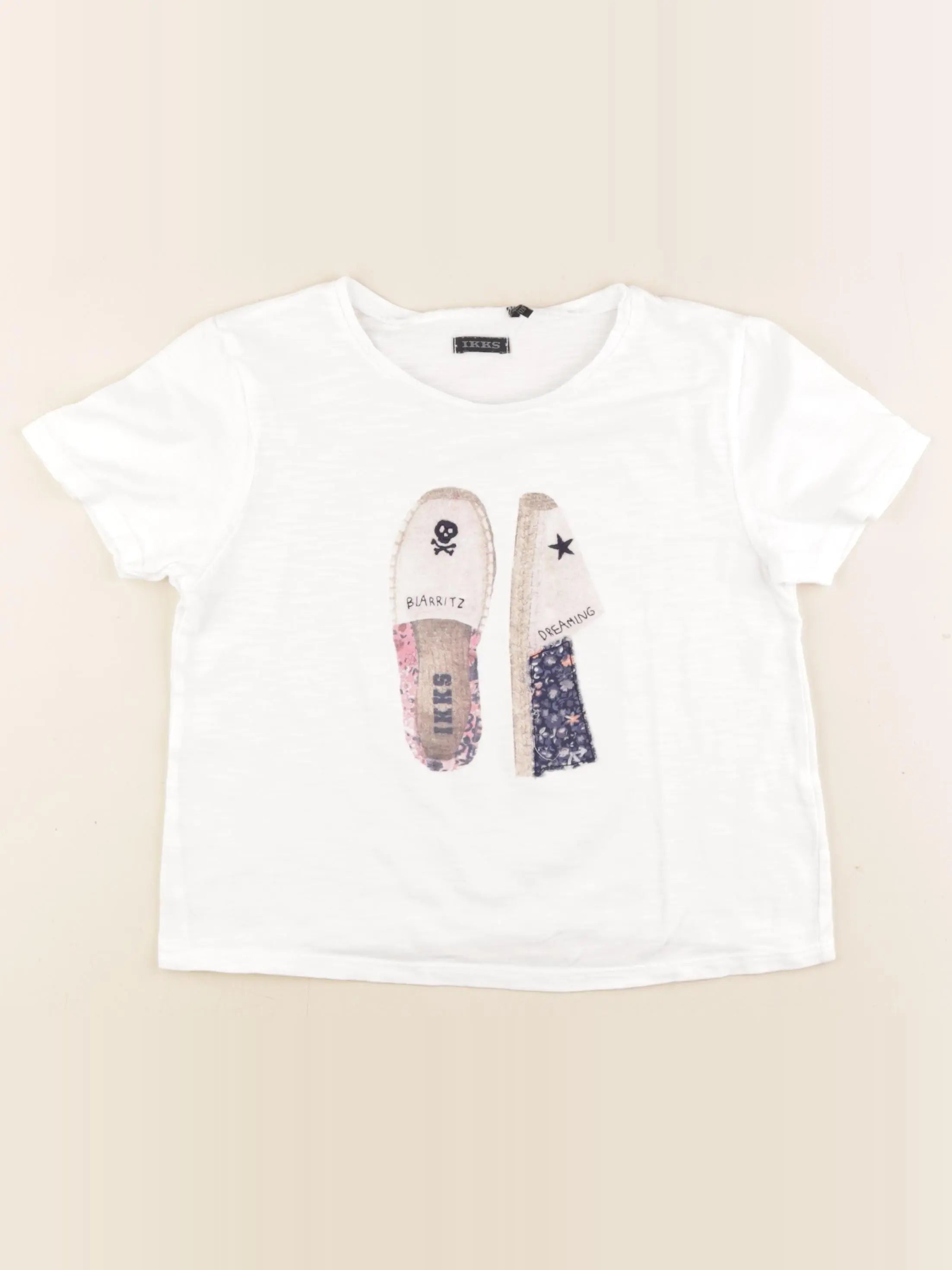 IKKS - tee-shirt blanc - 8 ans