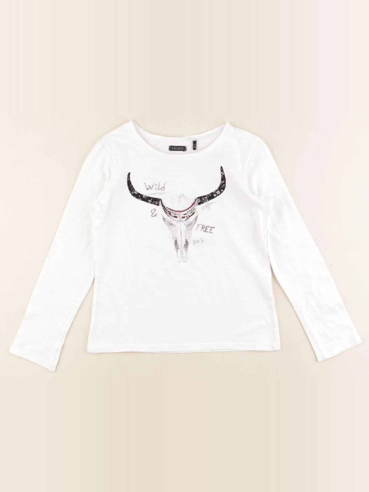 IKKS - tee-shirt blanc - 8 ans