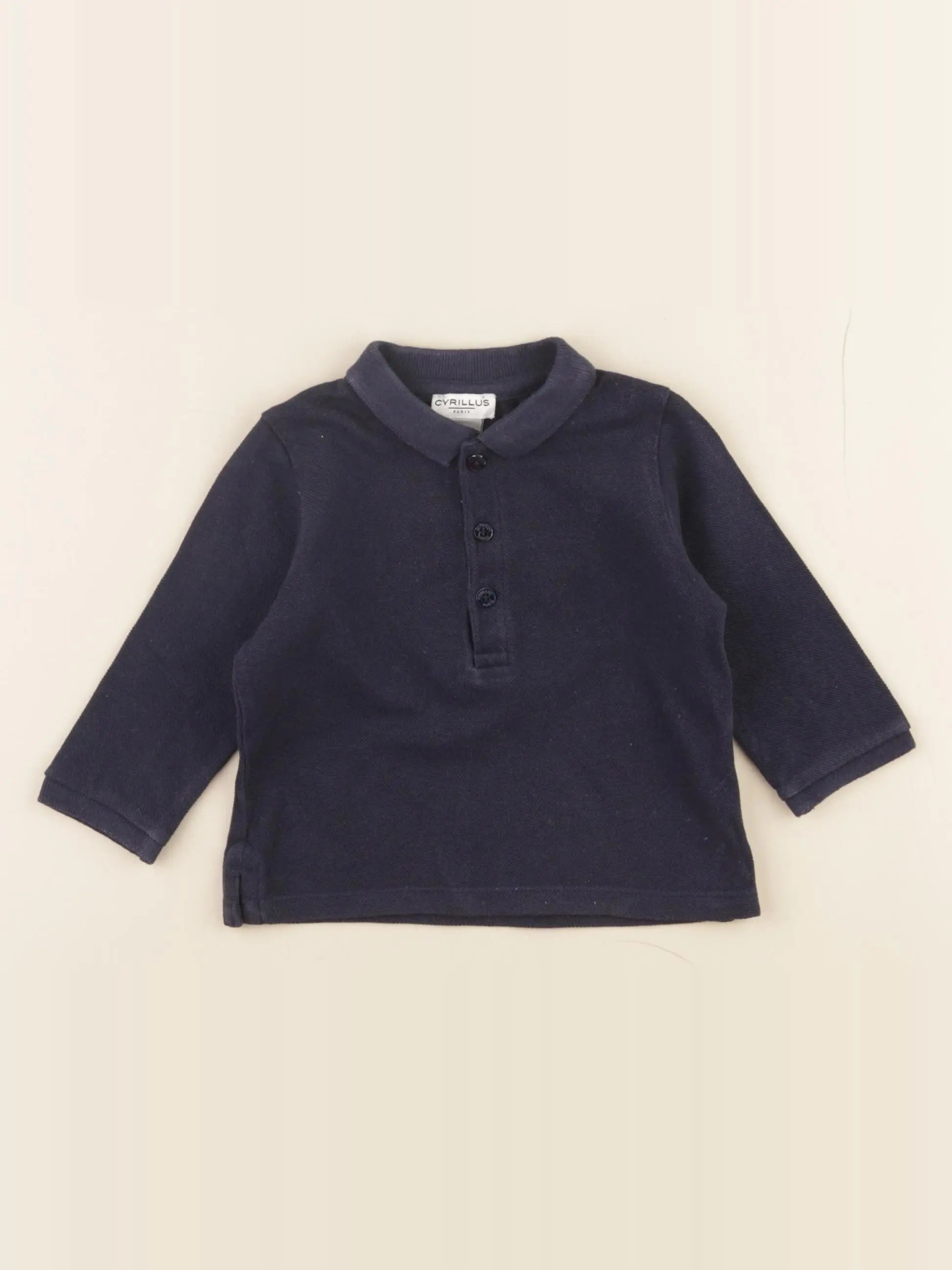 Cyrillus - polo bleu - 9 mois