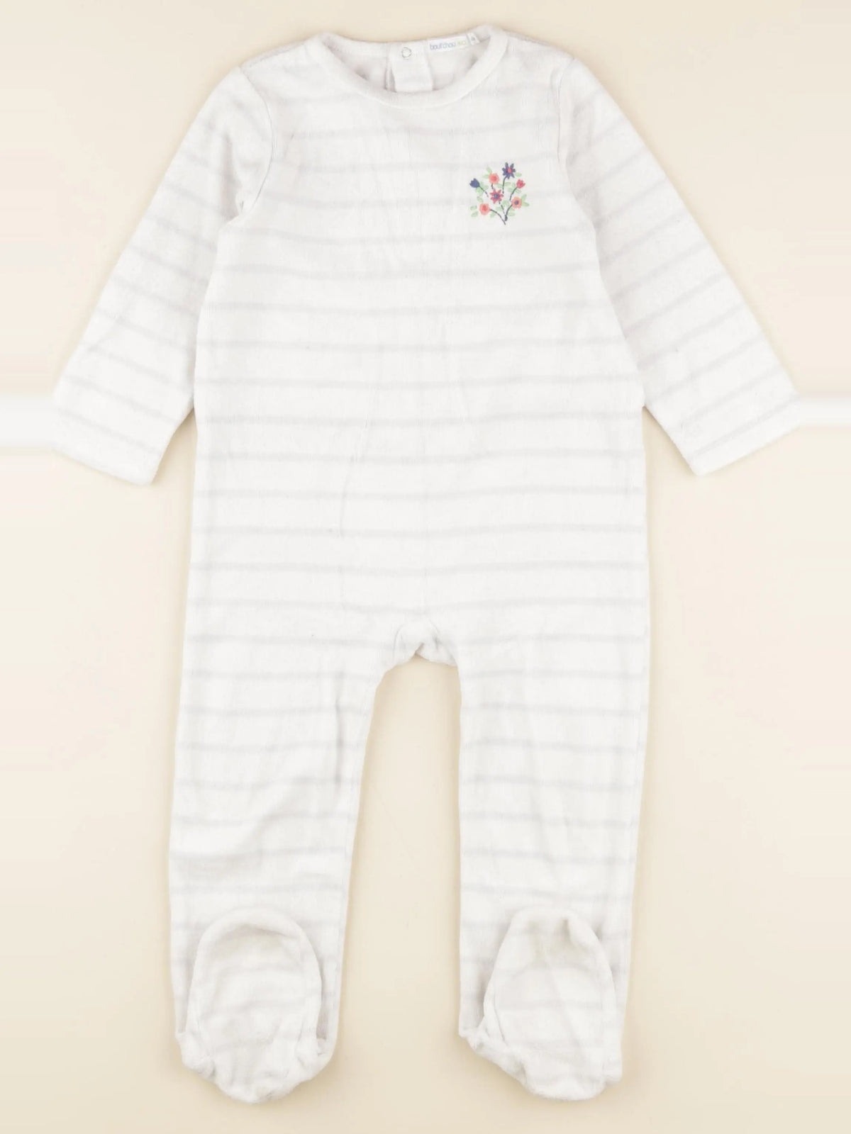 Boutchou - pyjama velours blanc - 24 mois