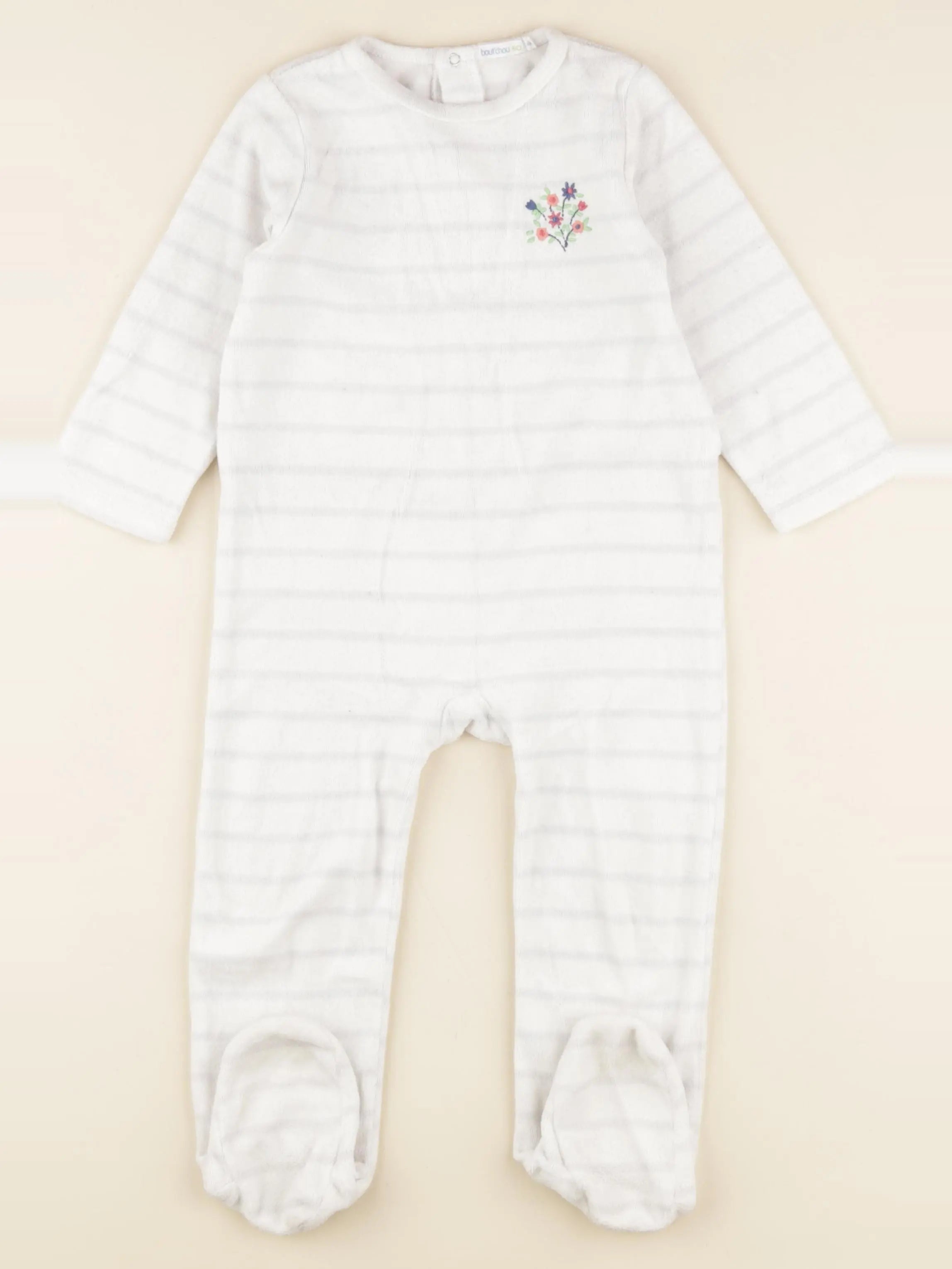 Boutchou - pyjama velours blanc - 24 mois