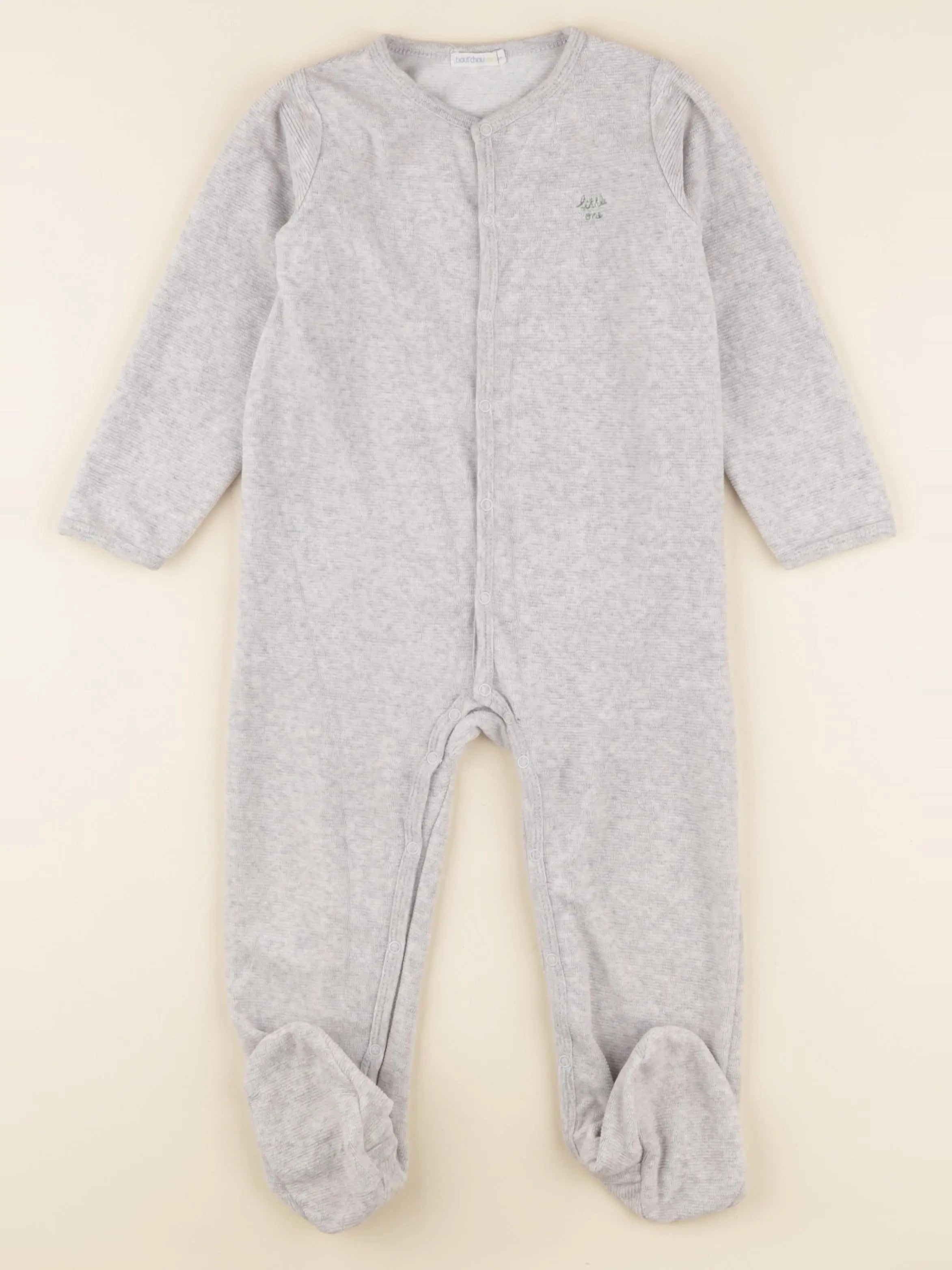 Boutchou - pyjama velours gris - 24 mois