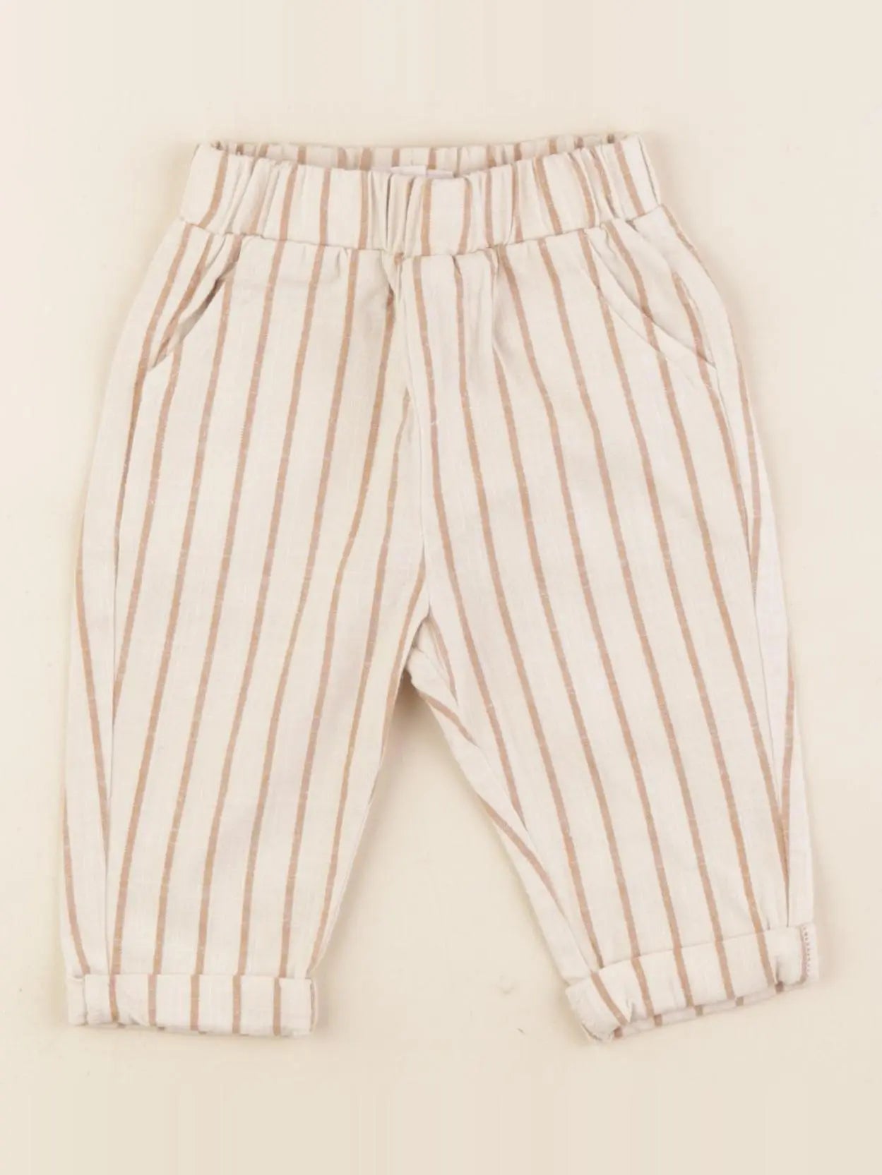 Vertbaudet - pantalon beige - 3 mois