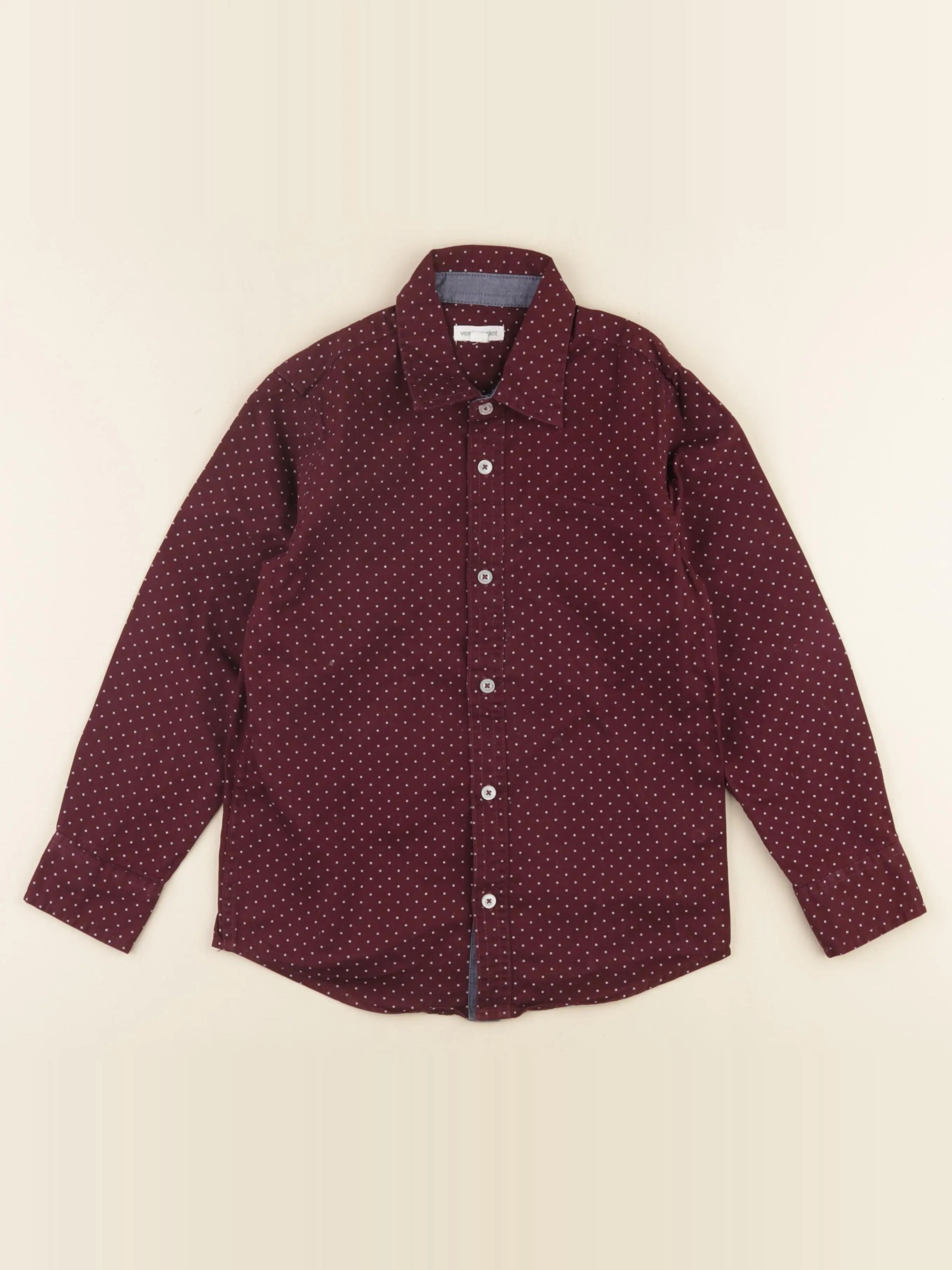 Vertbaudet - chemise rouge - 8 ans