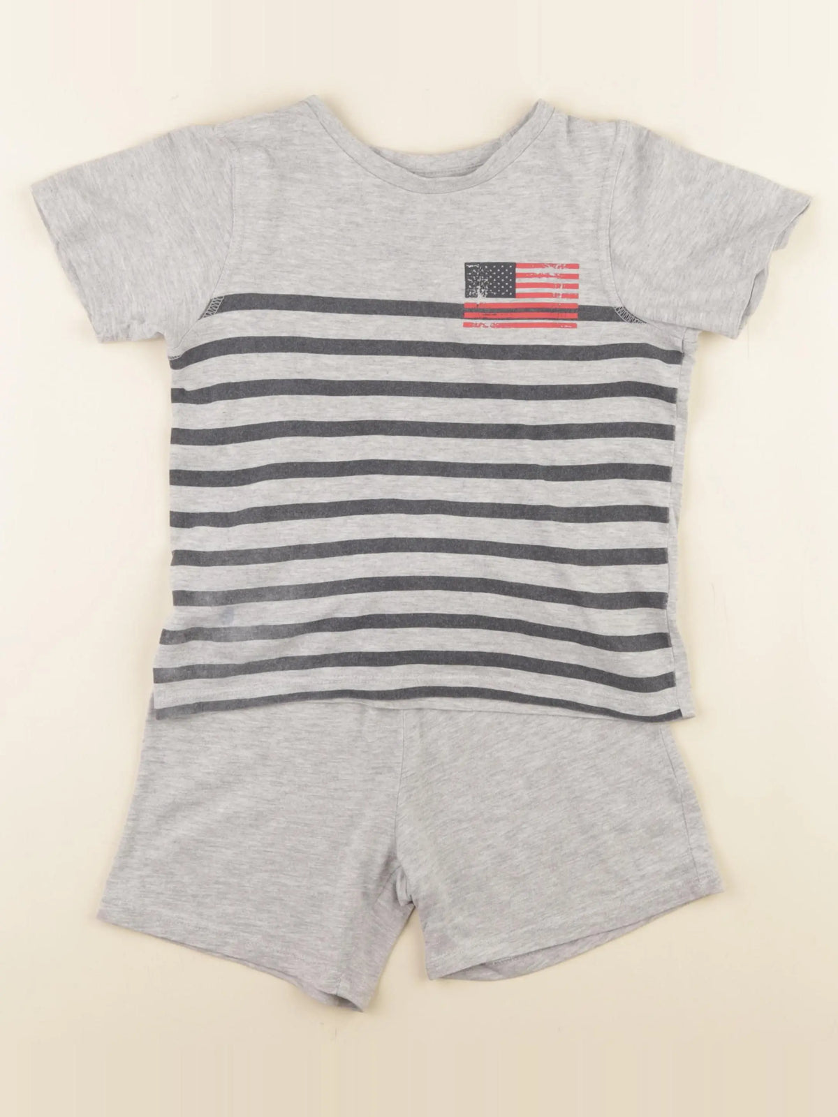 Vertbaudet - pyjama coton gris - 6 ans