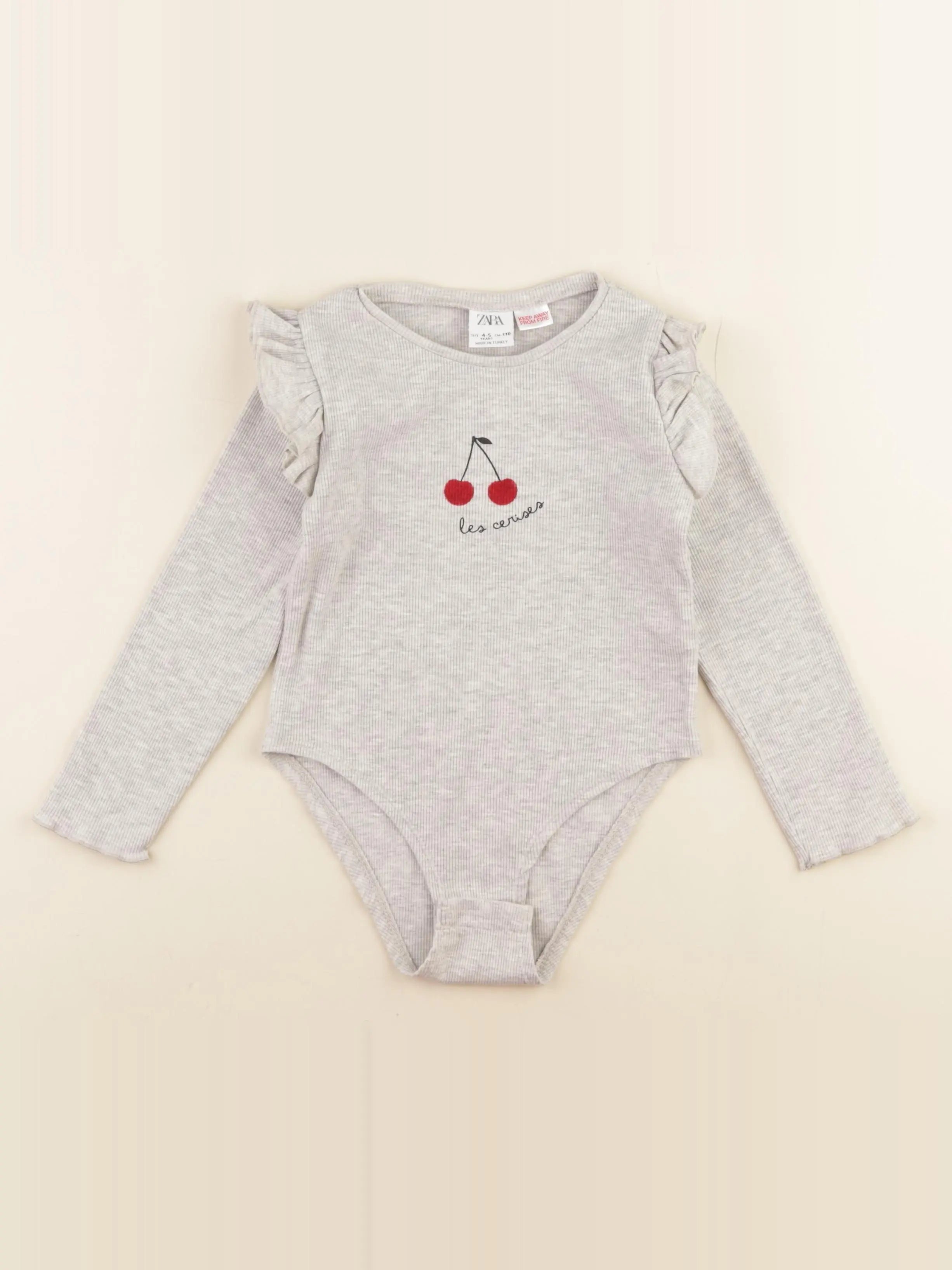 Zara - body à col beige - 4/5 ans