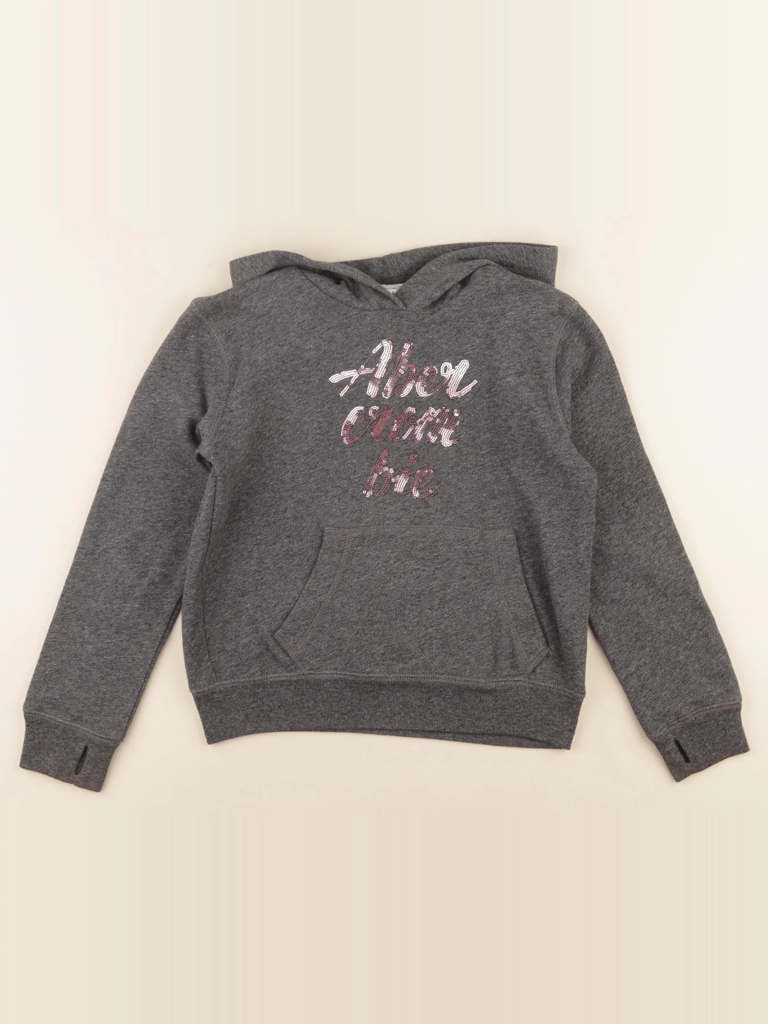 Abercrombie - sweat gris - 7/8 ans