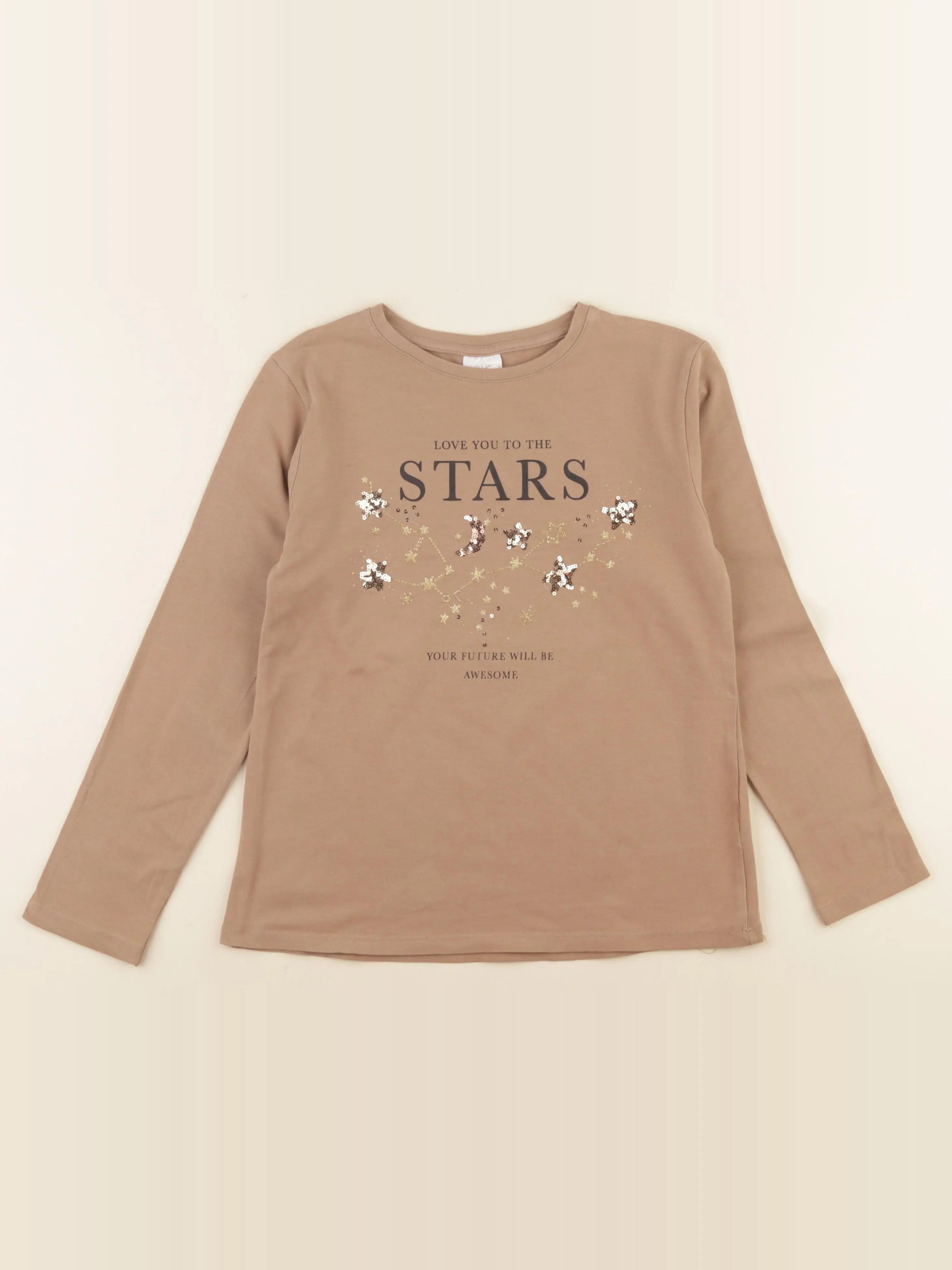 Zara - tee-shirt beige - 10 ans