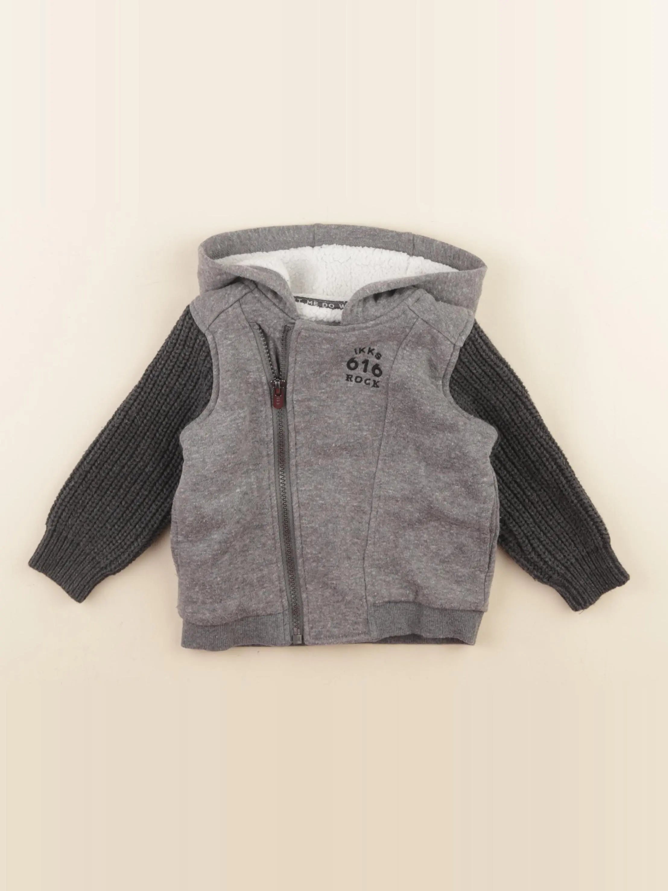 IKKS - sweat gris - 12 mois