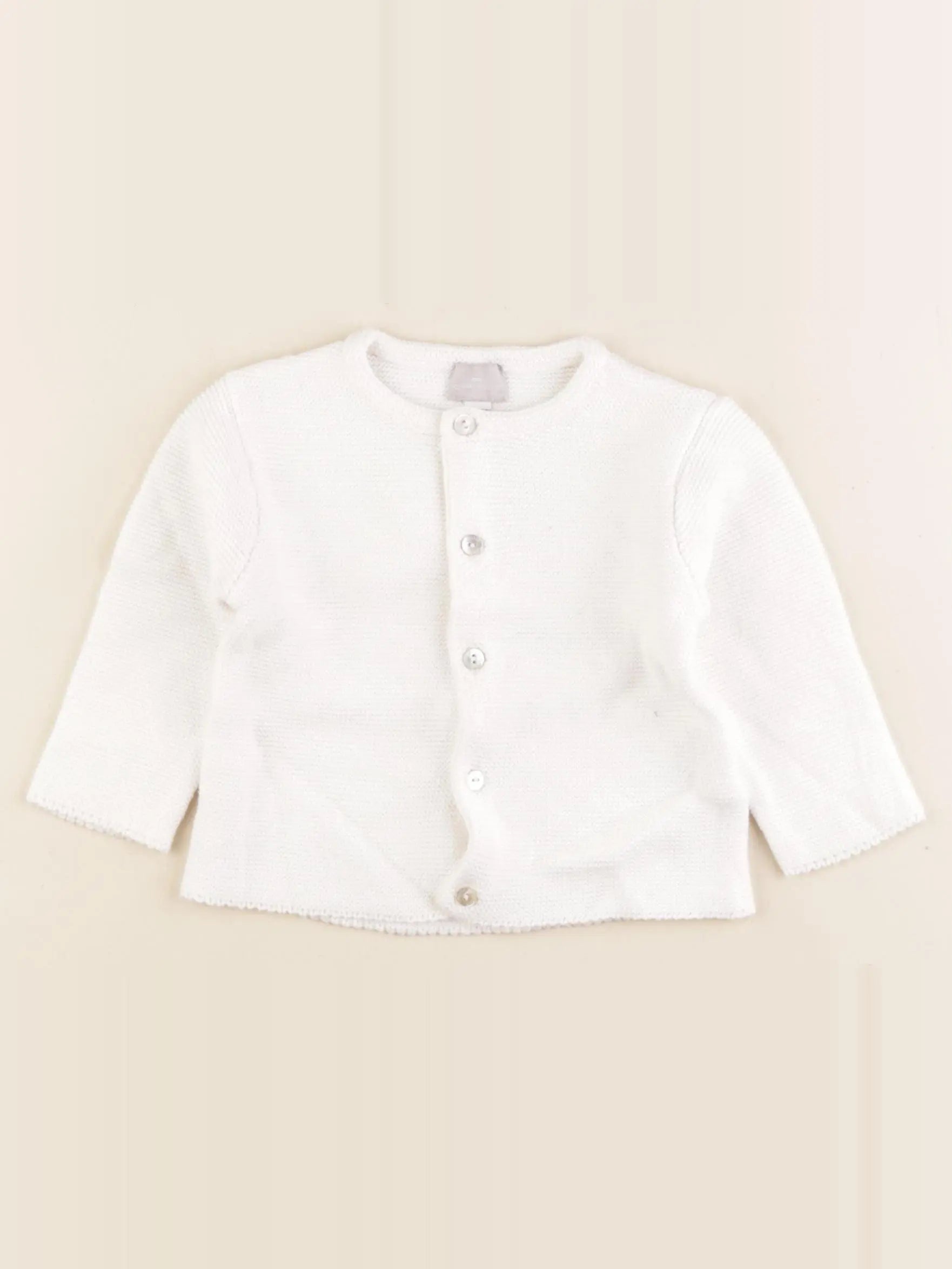 Cyrillus - gilet blanc - 12 mois