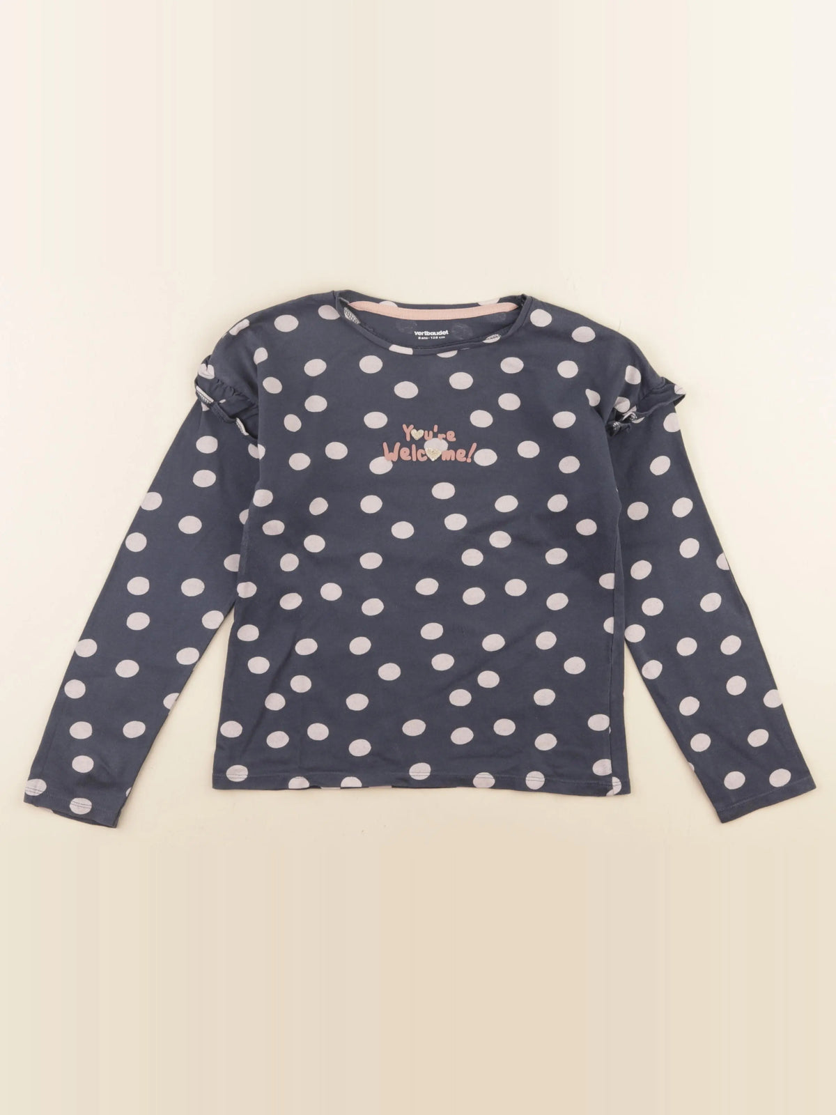Vertbaudet - tee-shirt bleu - 8 ans
