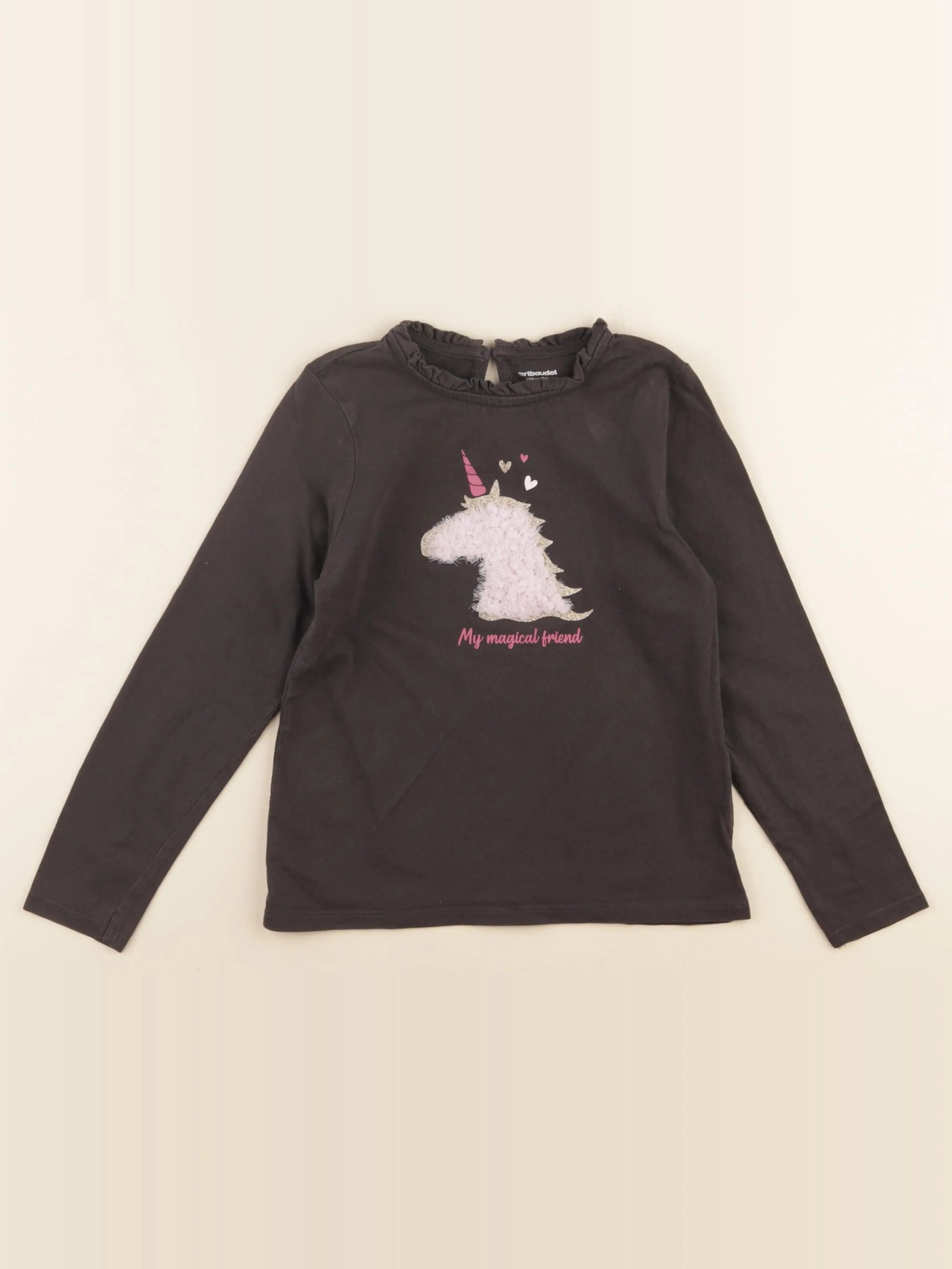 Vertbaudet - tee-shirt gris - 8 ans