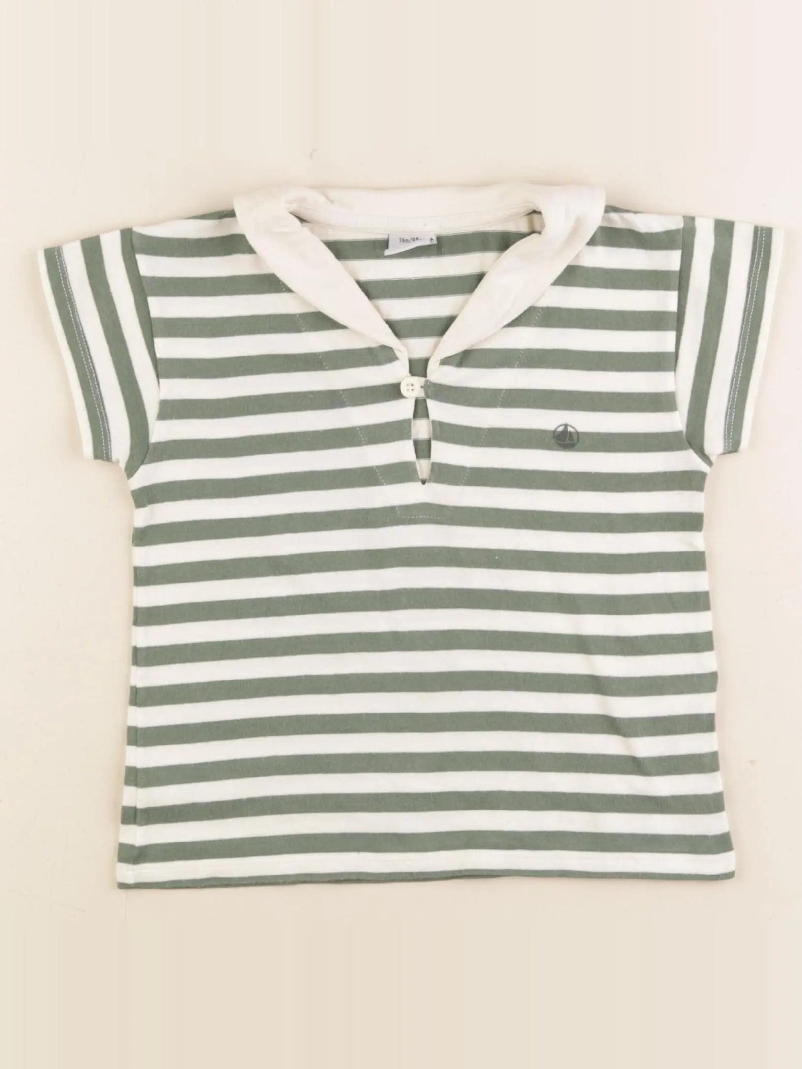 Petit Bateau - tee-shirt beige, vert - 36 mois