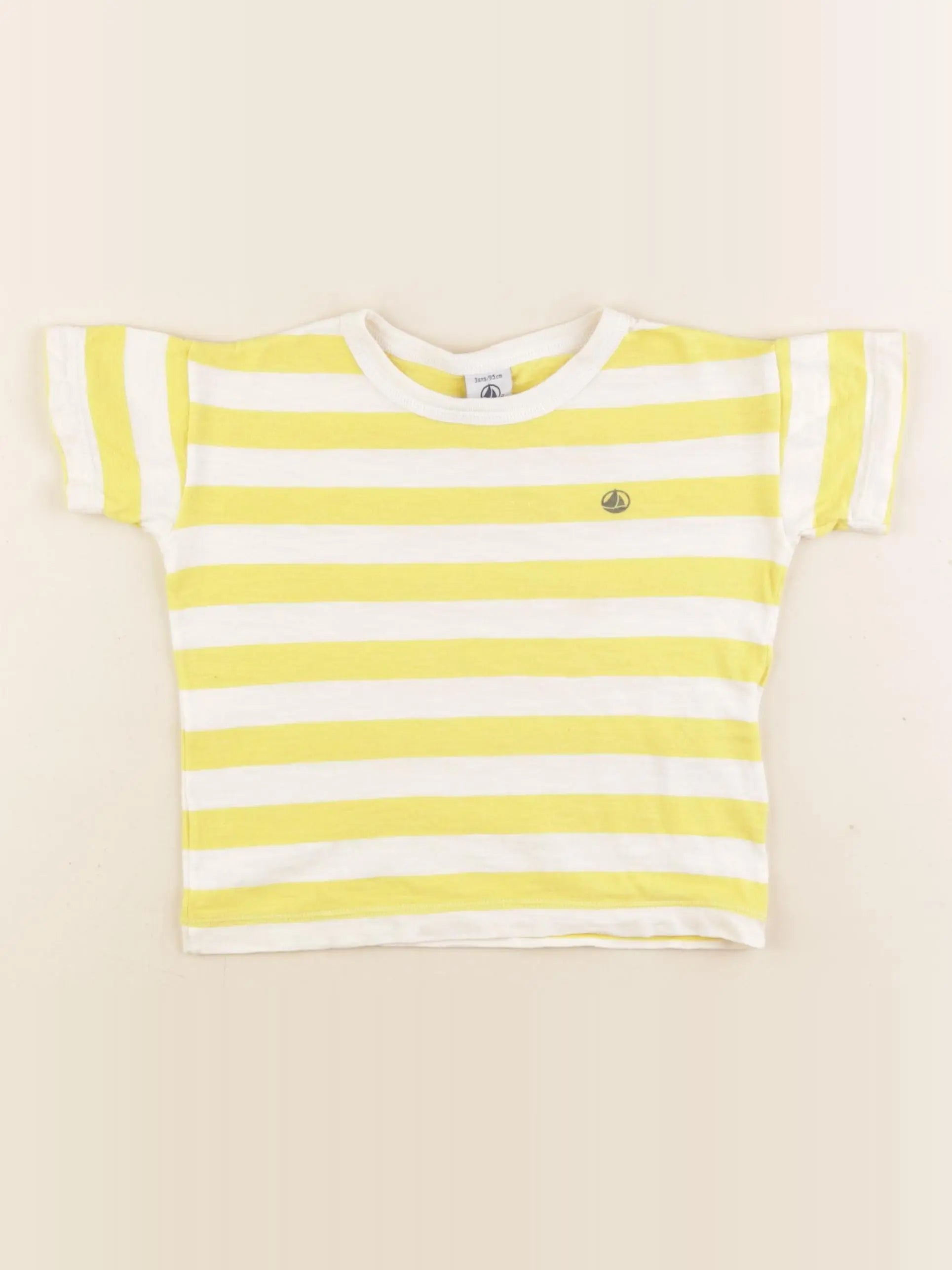 Petit Bateau - tee-shirt jaune - 3 ans