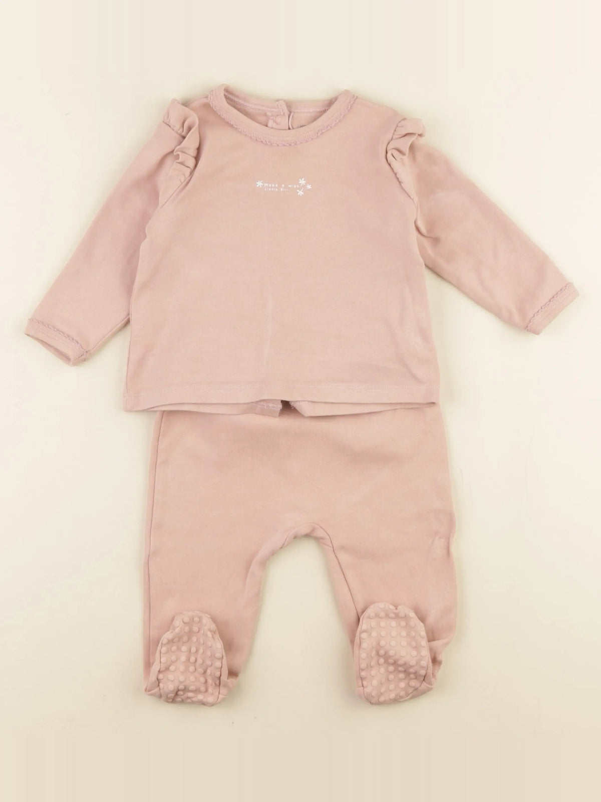 Vertbaudet - pyjama coton rose - 9 mois
