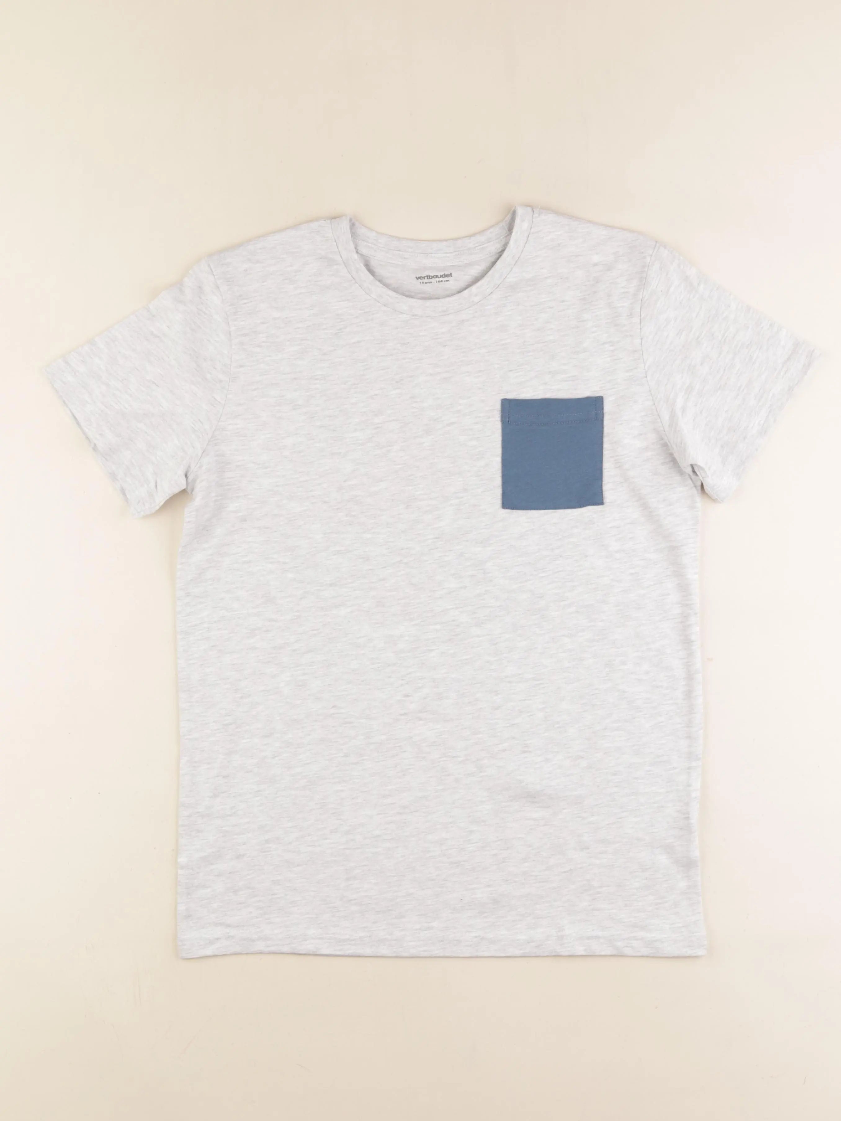 Vertbaudet - tee-shirt gris - 14 ans