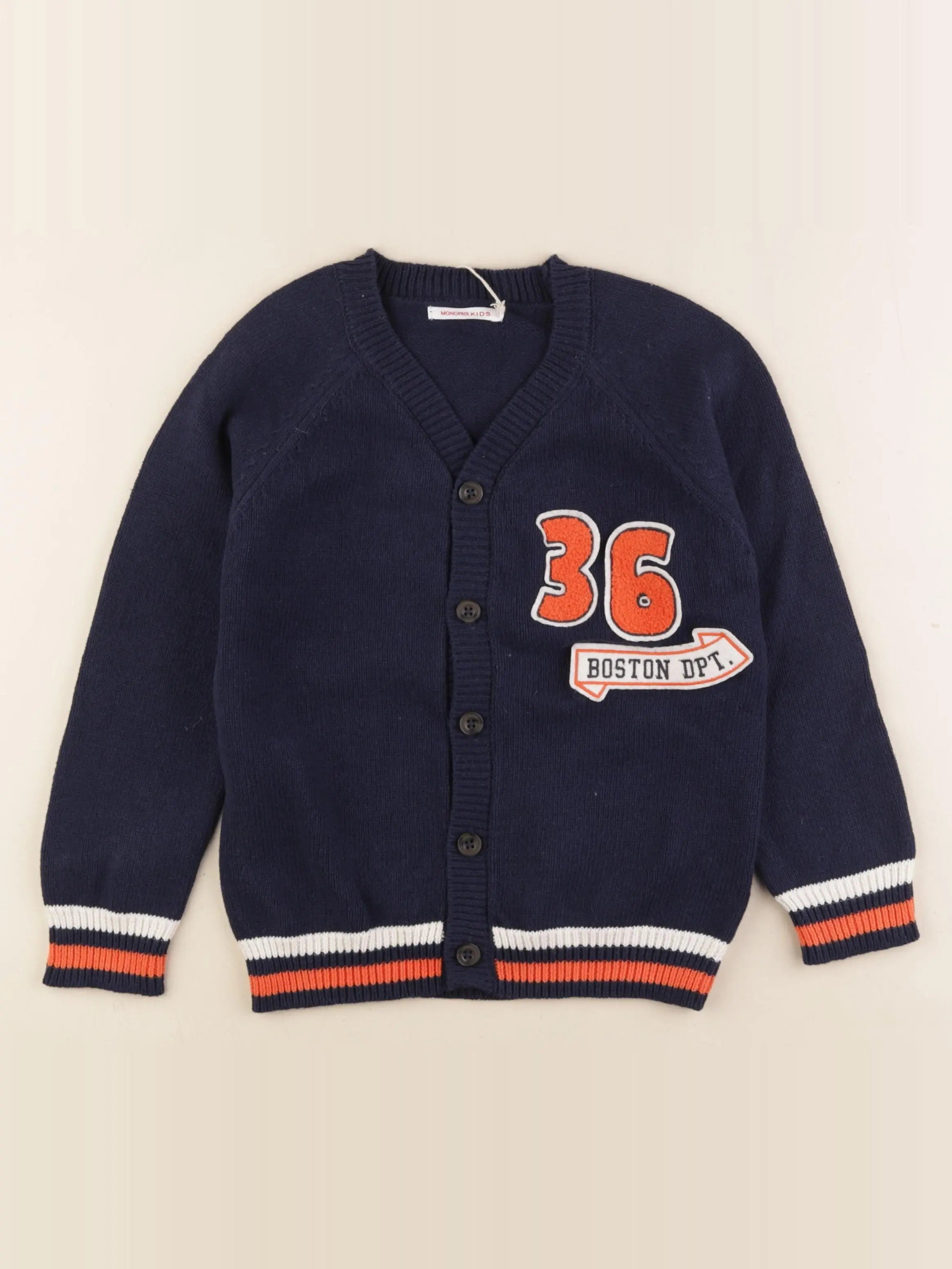 Monoprix - gilet bleu - 6 ans