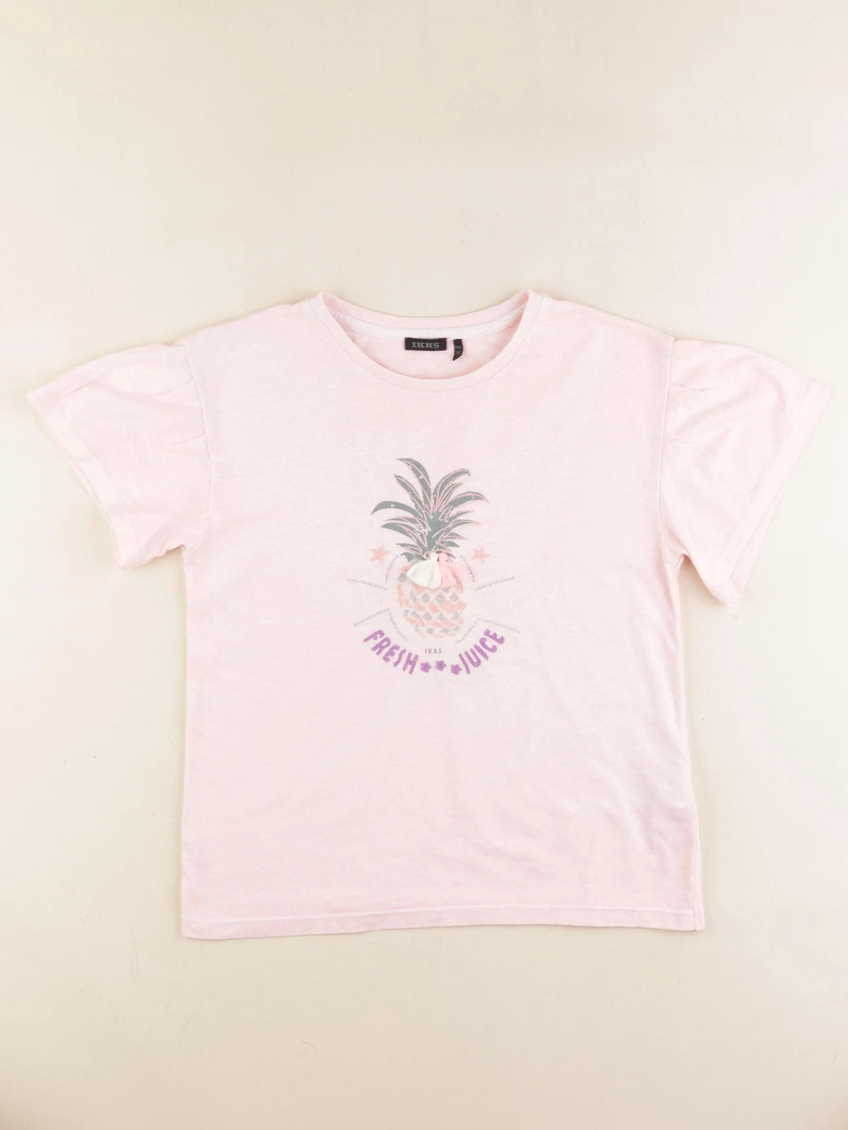 IKKS - tee-shirt rose - 10 ans