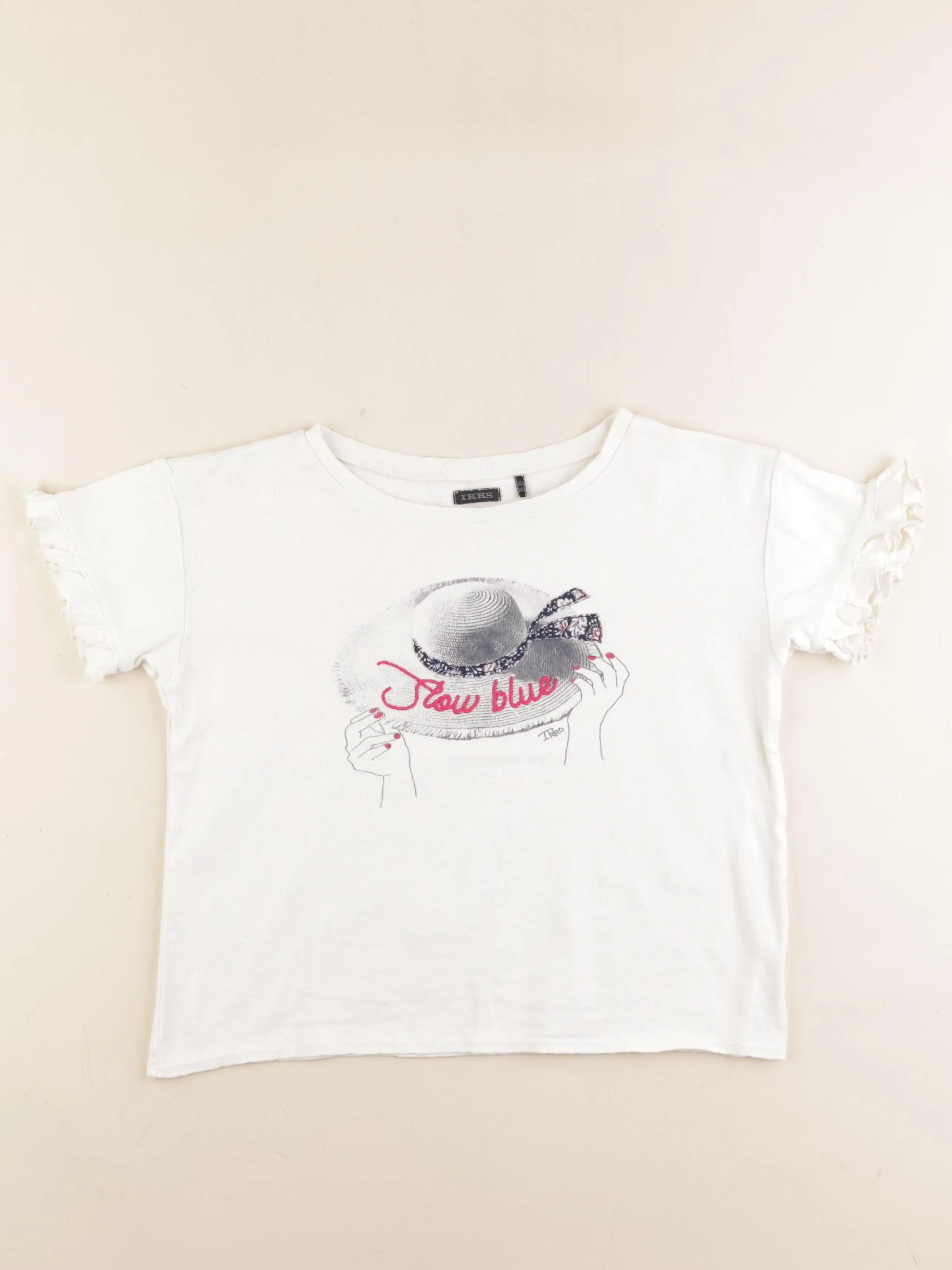 IKKS - tee-shirt blanc - 10 ans