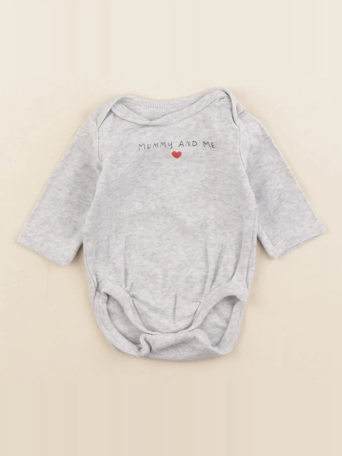 H&M - body gris - 0/1 mois